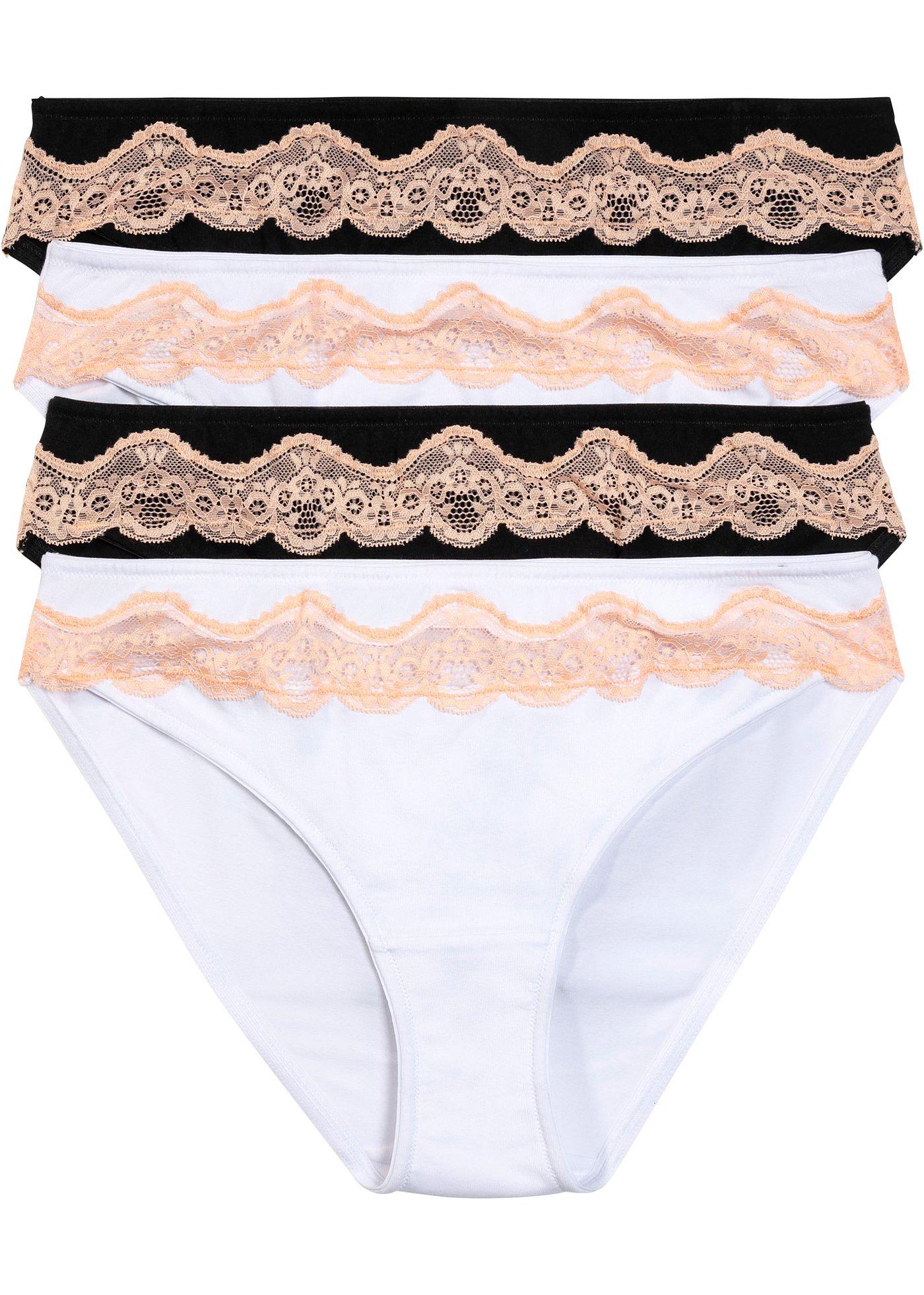 Lot de 4 slips à dentelle