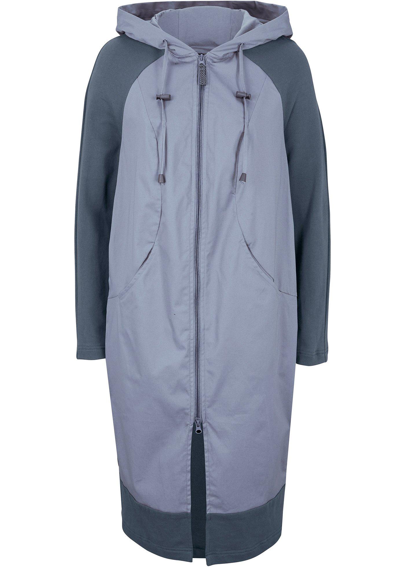 Manteau coton forme ovoïde, mélange de matière