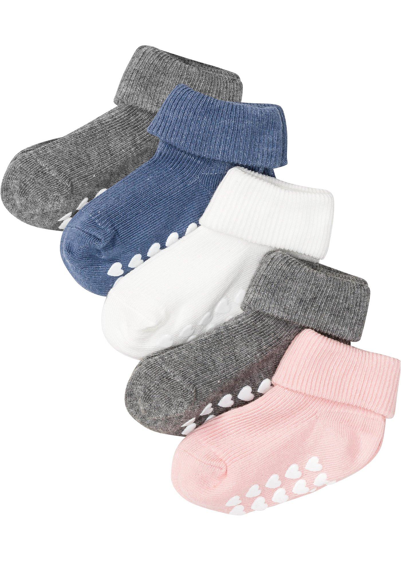 Lot de 5 paires de chaussettes bébé avec coton bio