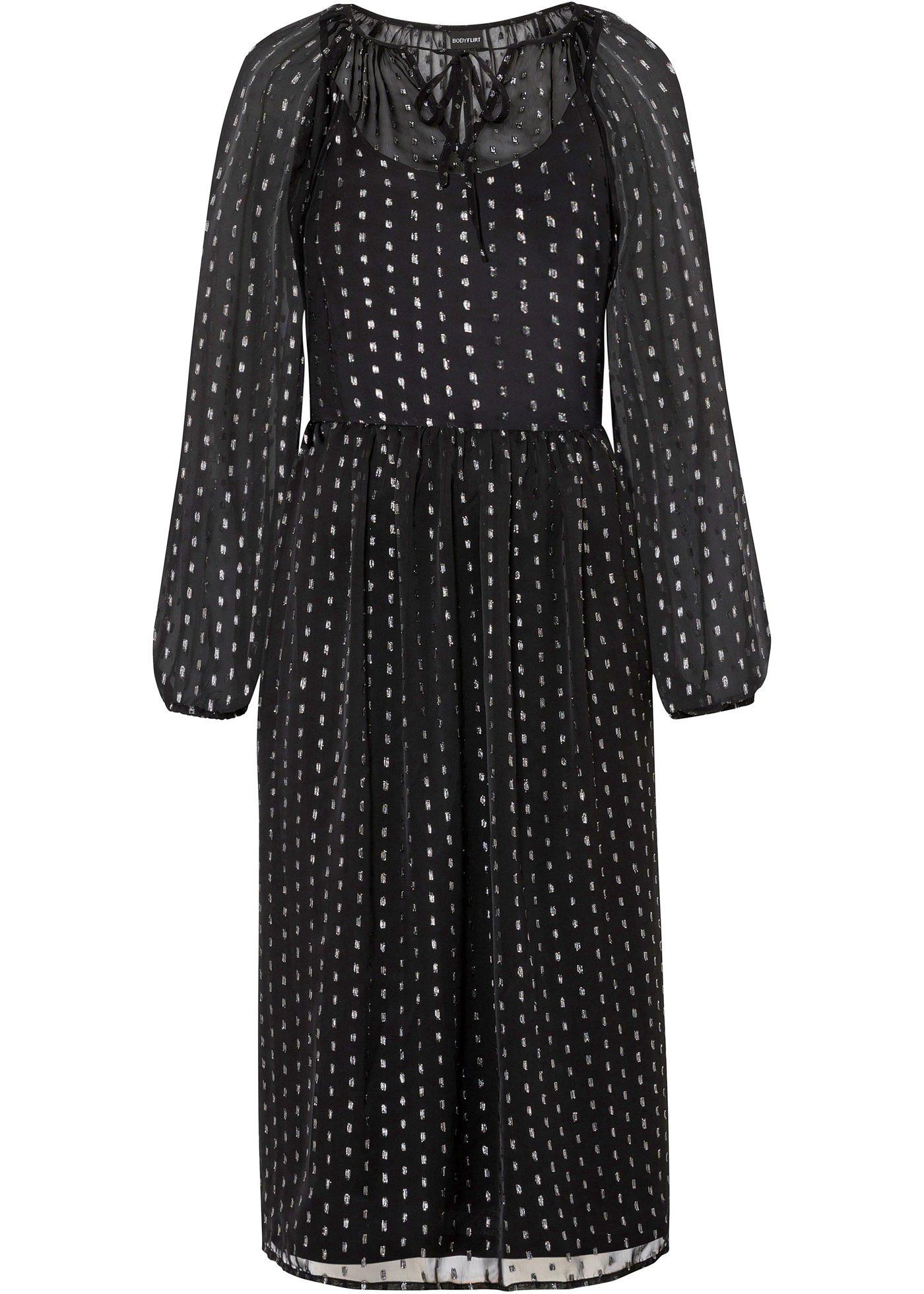 Robe-tunique avec effet brillant