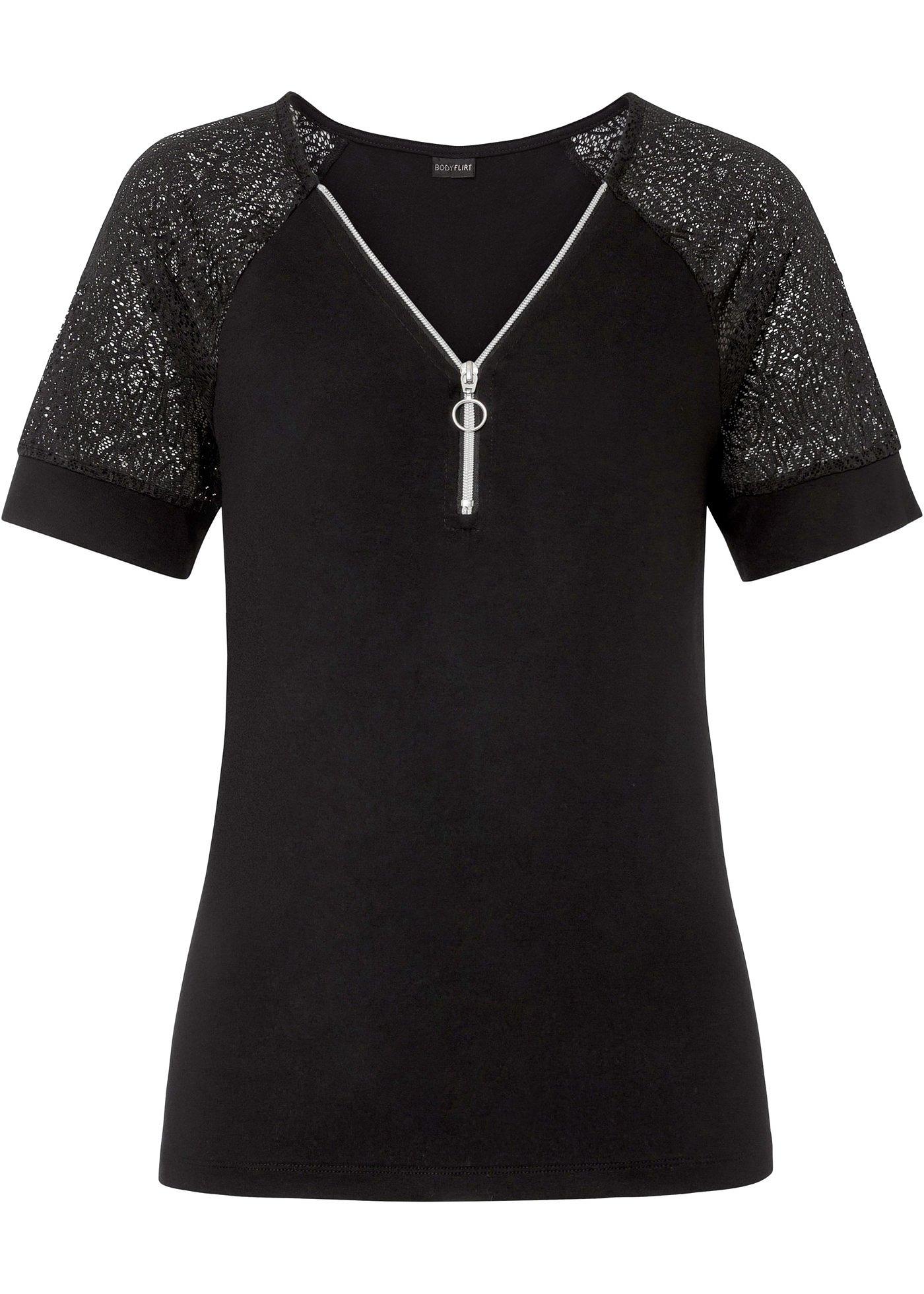 T-shirt à dentelle en viscose durable