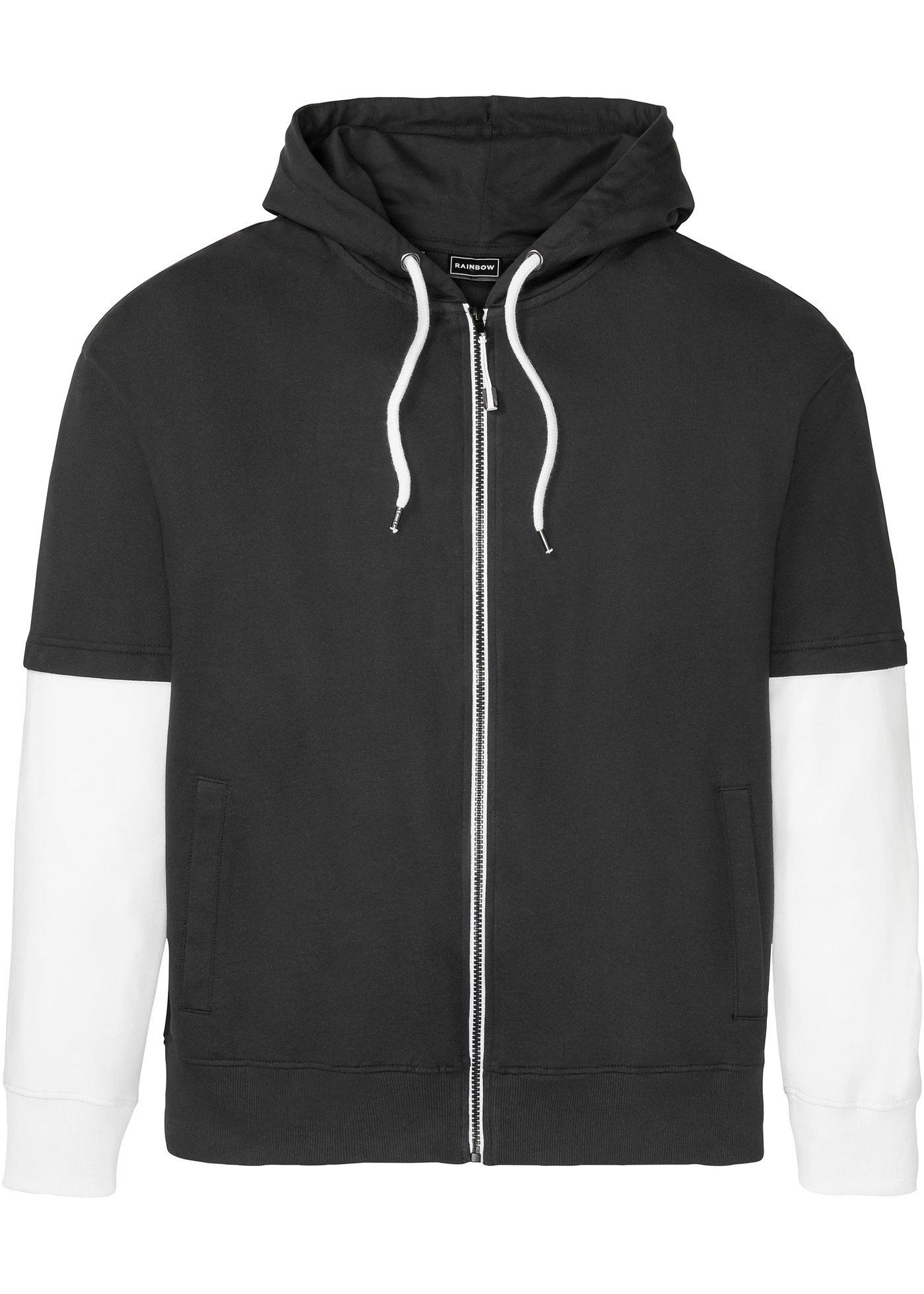 Gilet sweat-shirt à capuche style 2 en 1 coupe ample