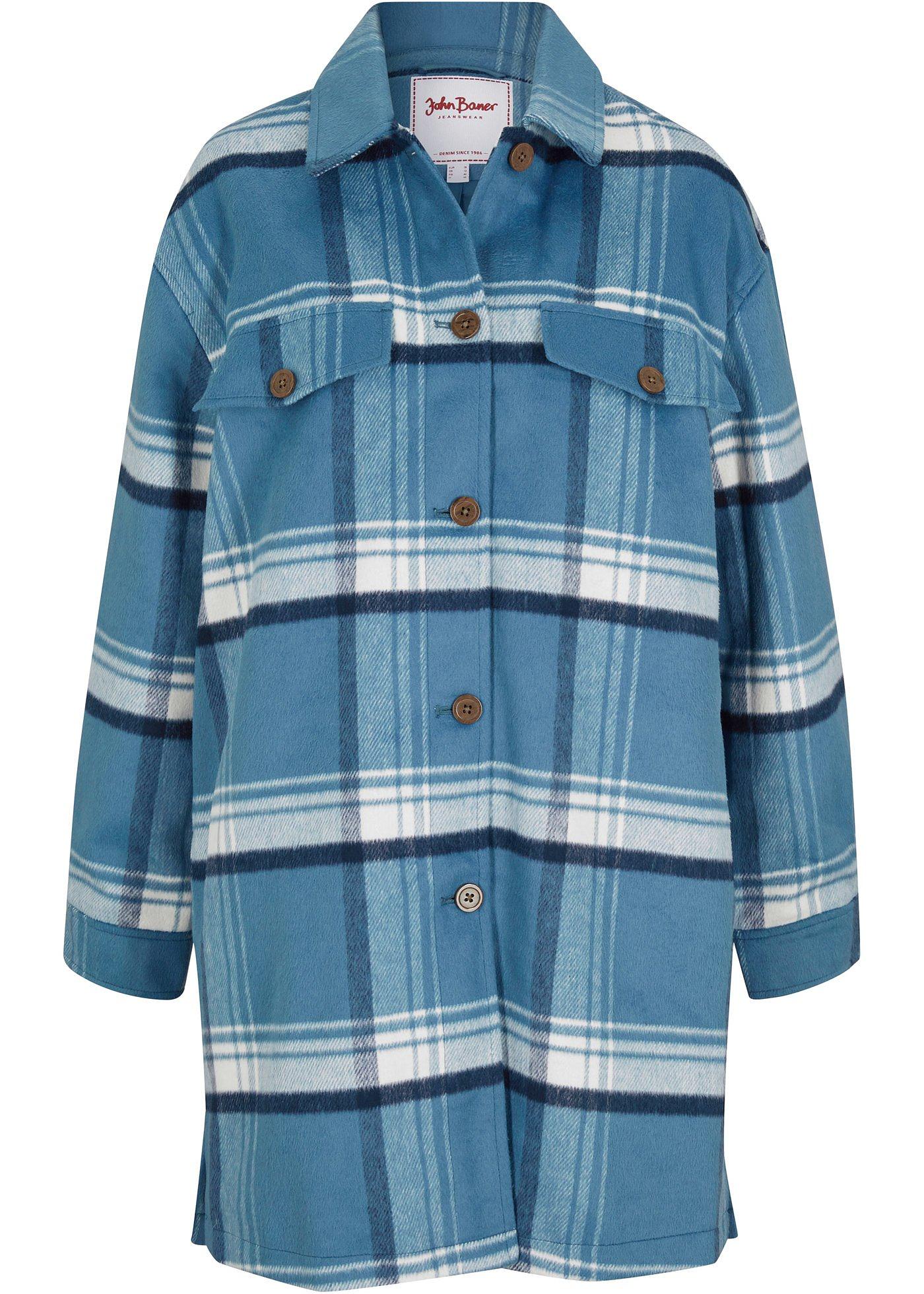 Surchemise longue, à carreaux