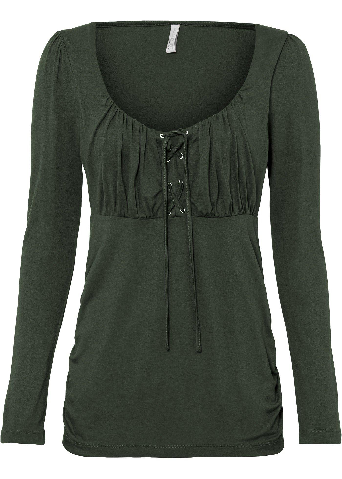 T-shirt manches longues à laçage