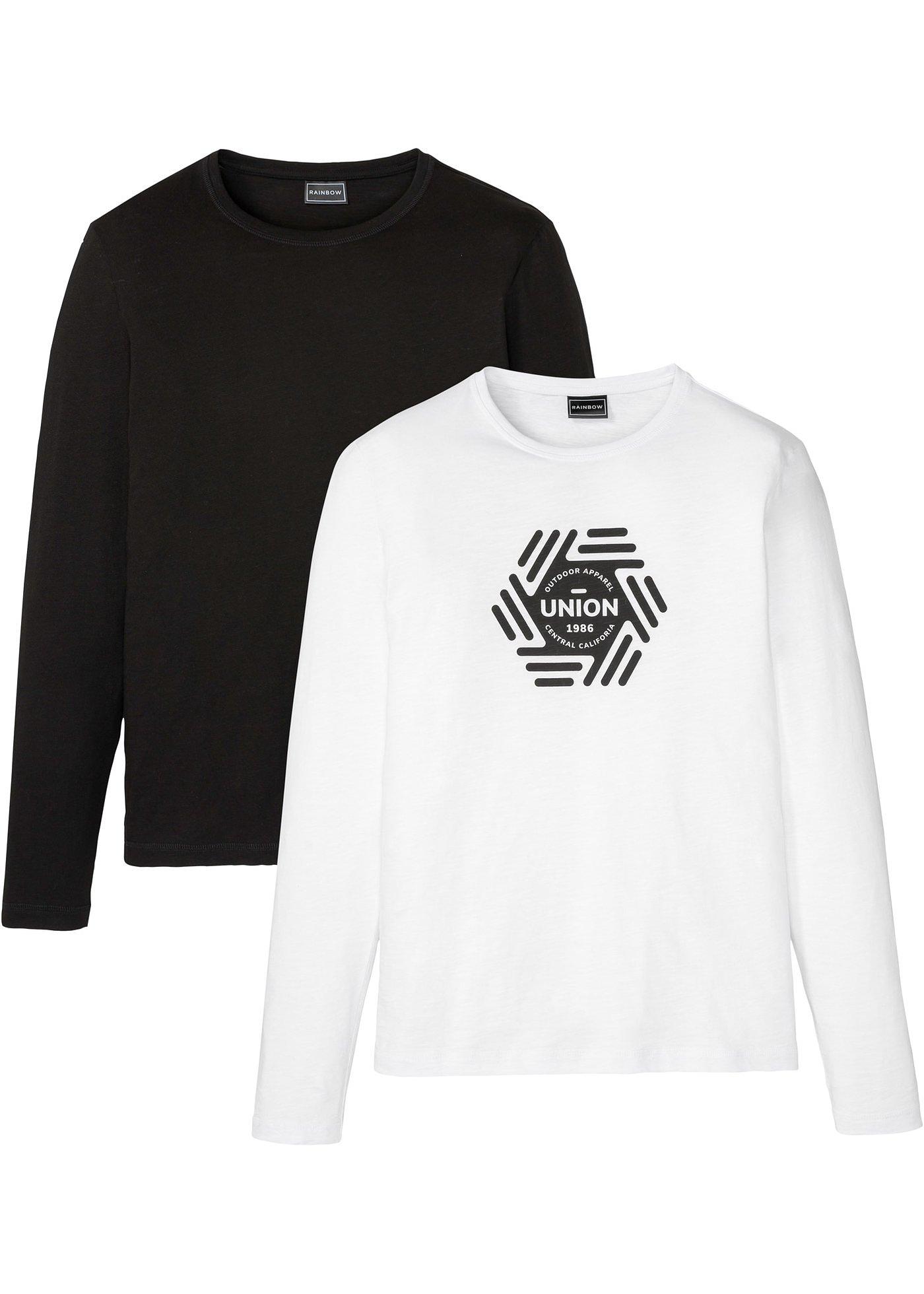 Lot de 2 T-shirts manches longues, Slim Fit