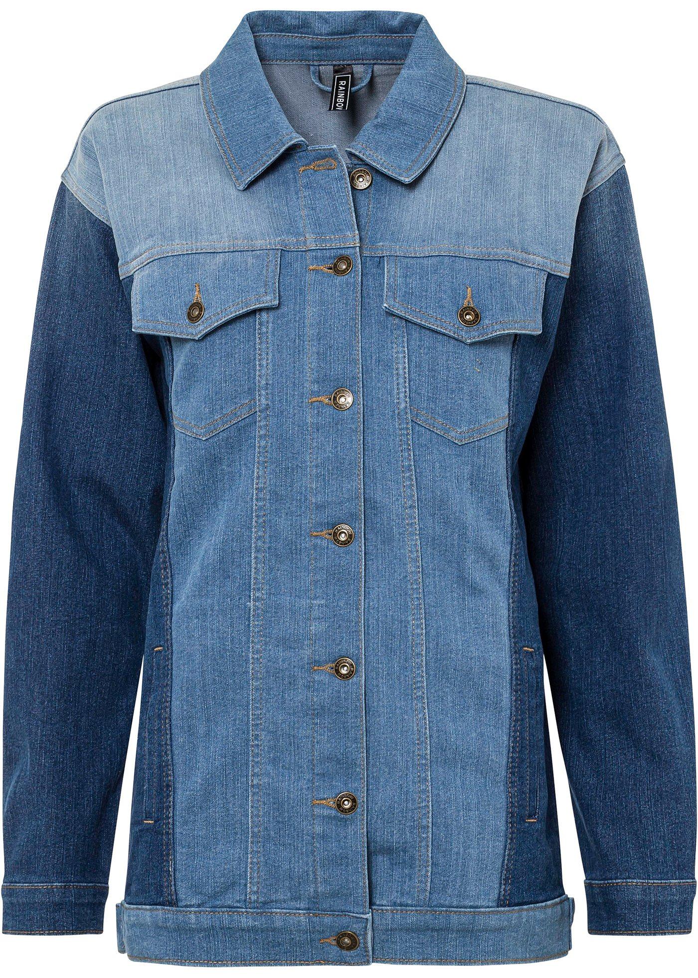 Veste en jean oversized multicolore