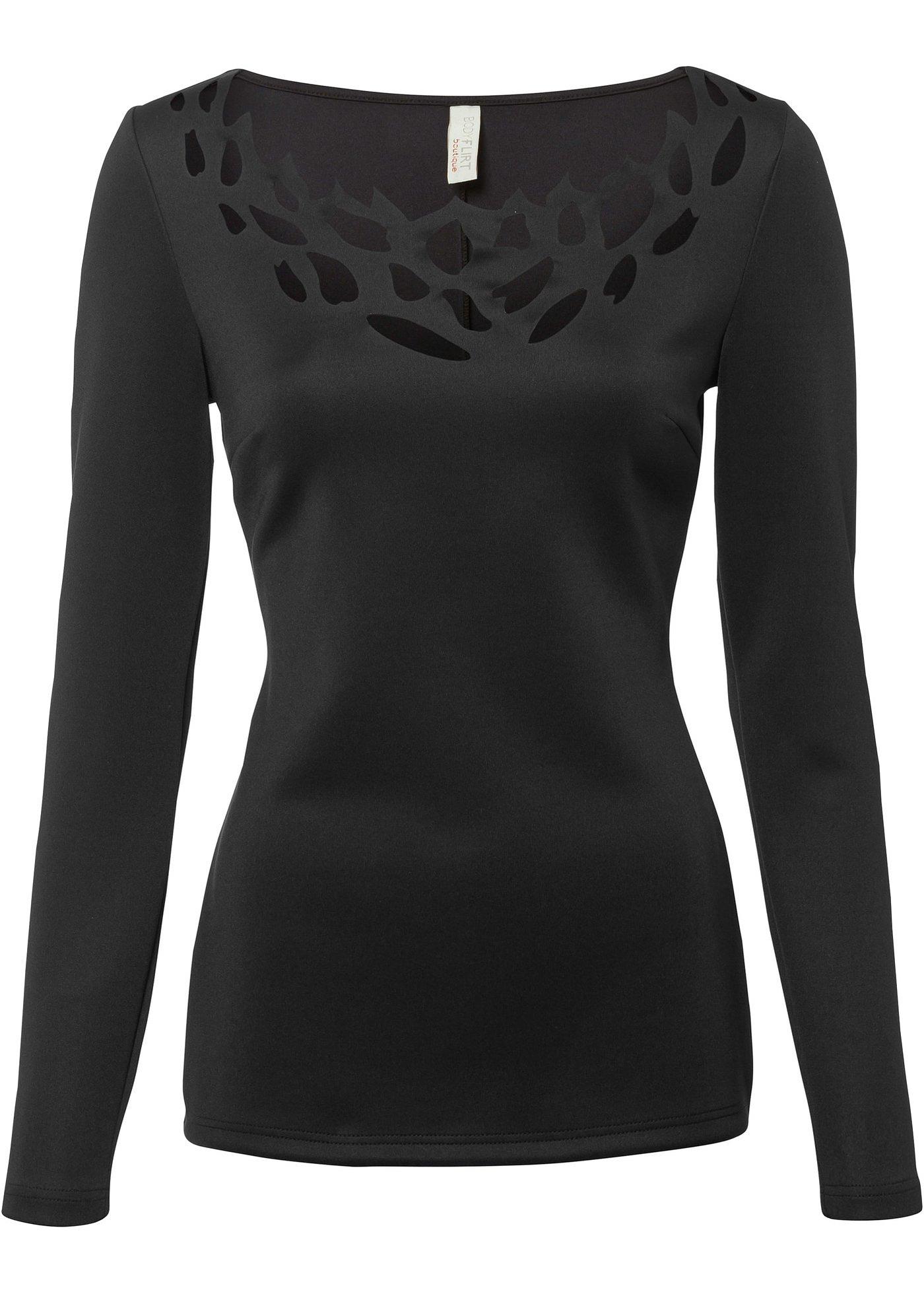 T-shirt manches longues à découpes