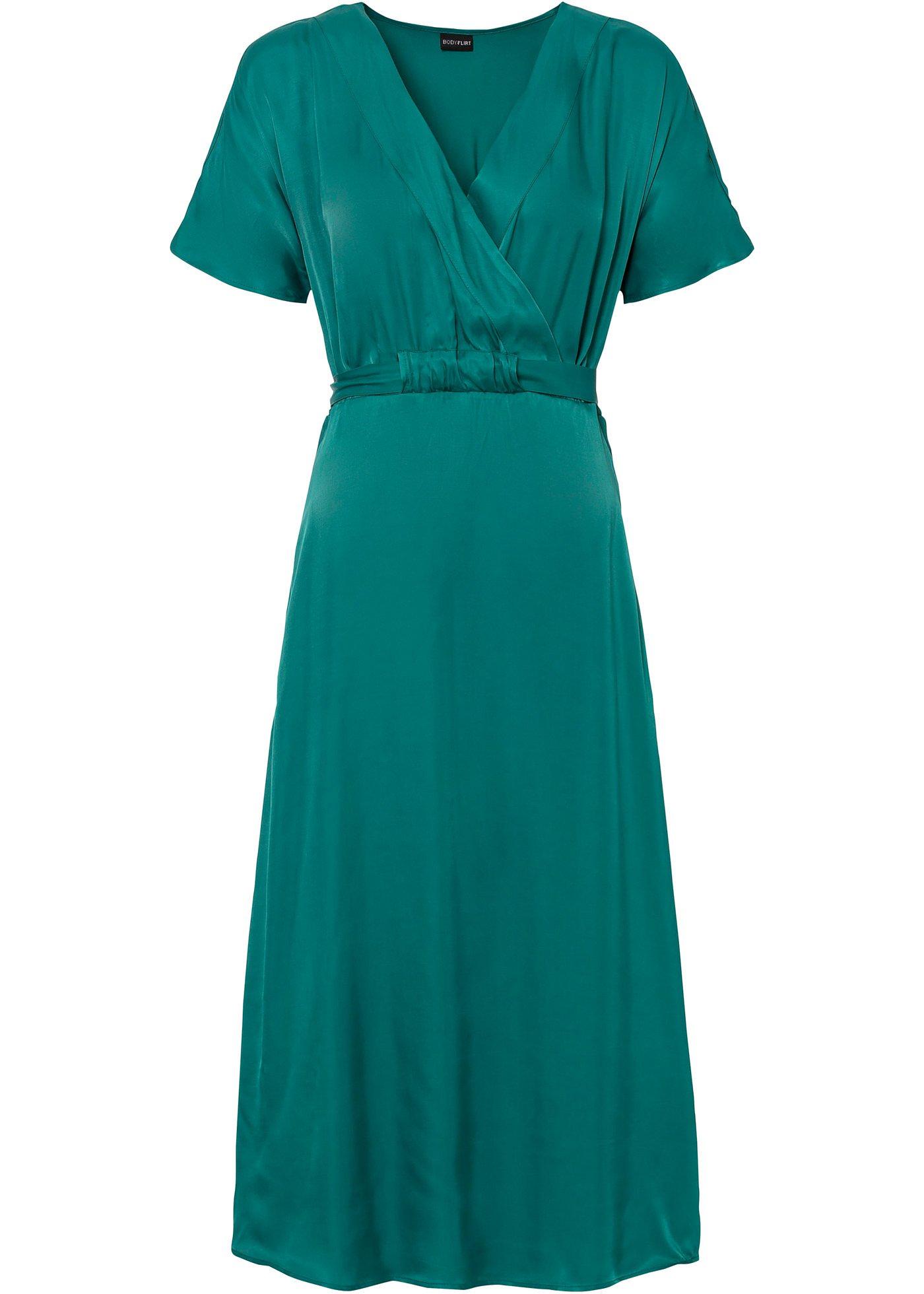 Robe midi avec ceinture à nouer