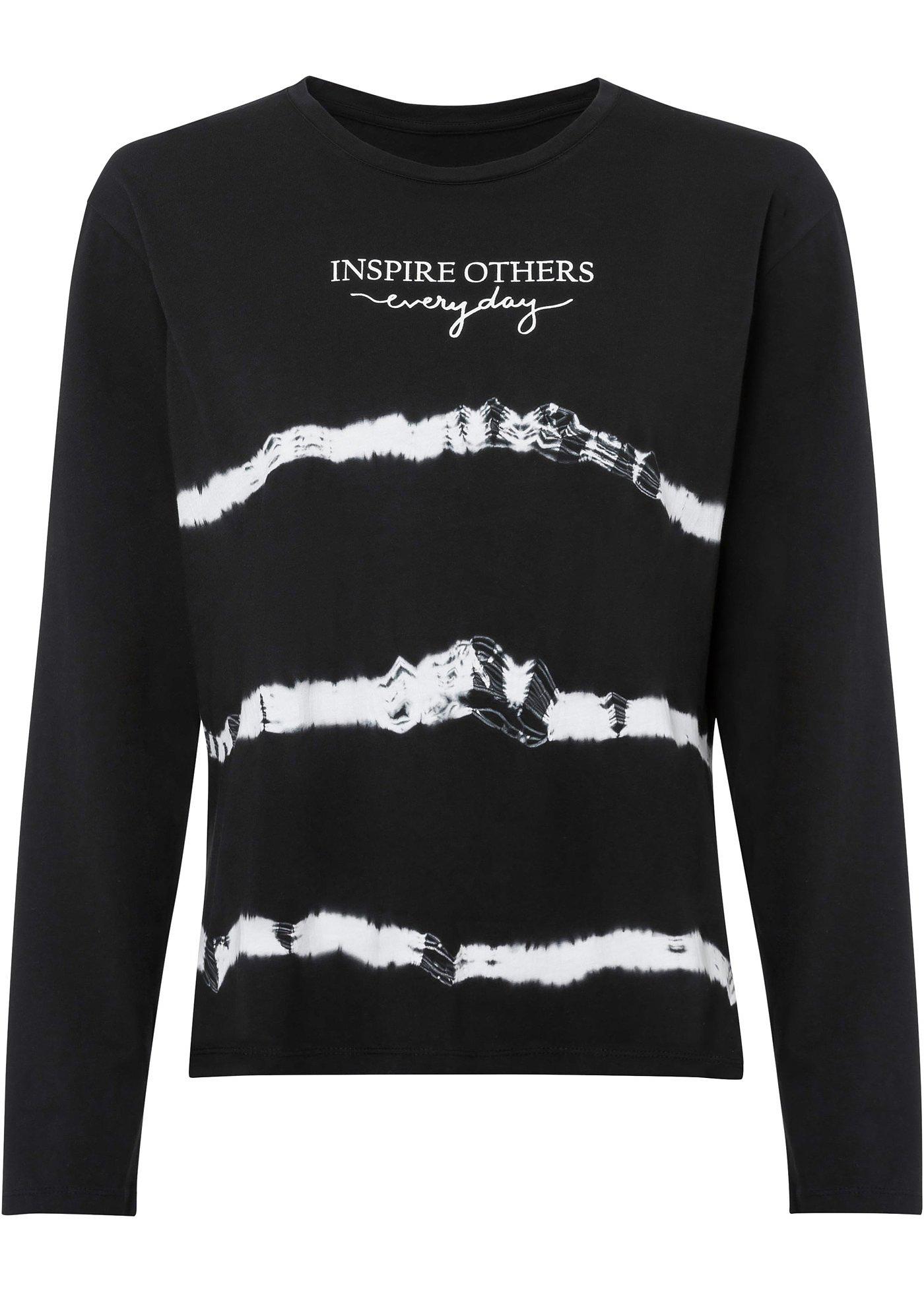 T-shirt manches longues imprimé batik