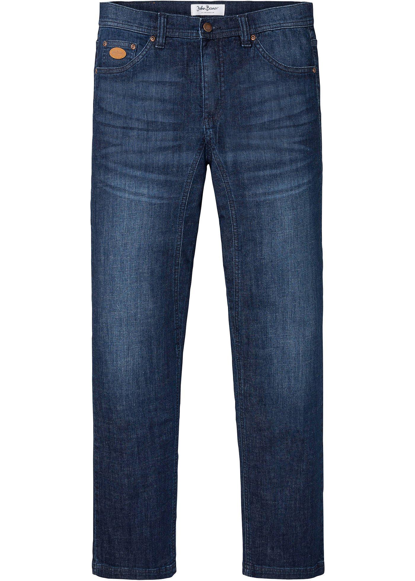 Jean extensible Classic Fit avec entrejambe renforcé, Tapered