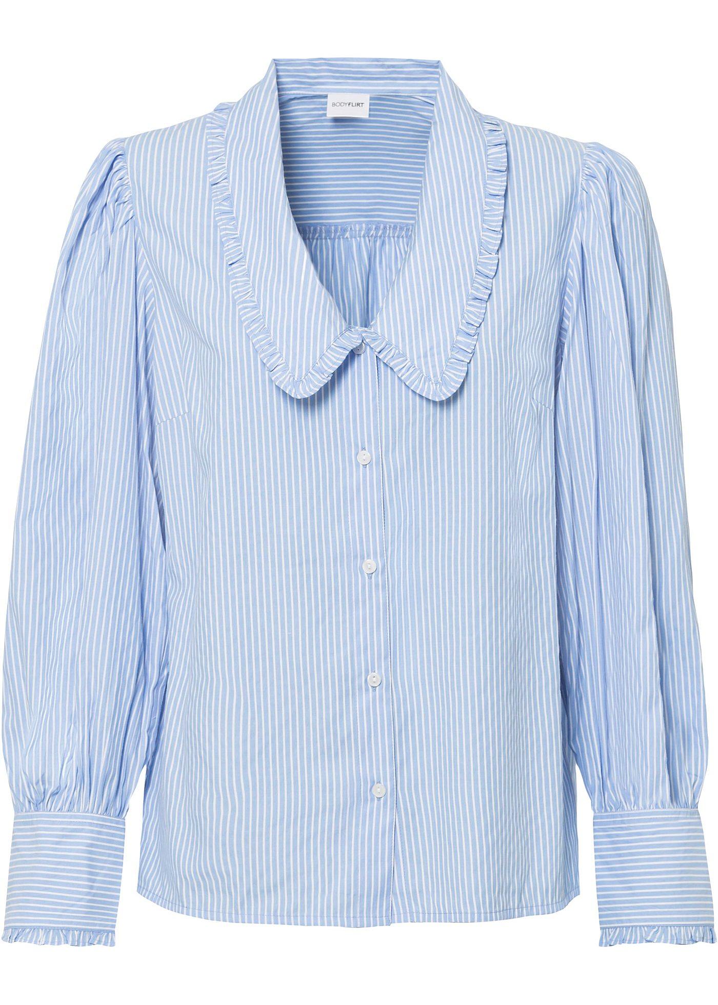 Chemisier rayé à grand col