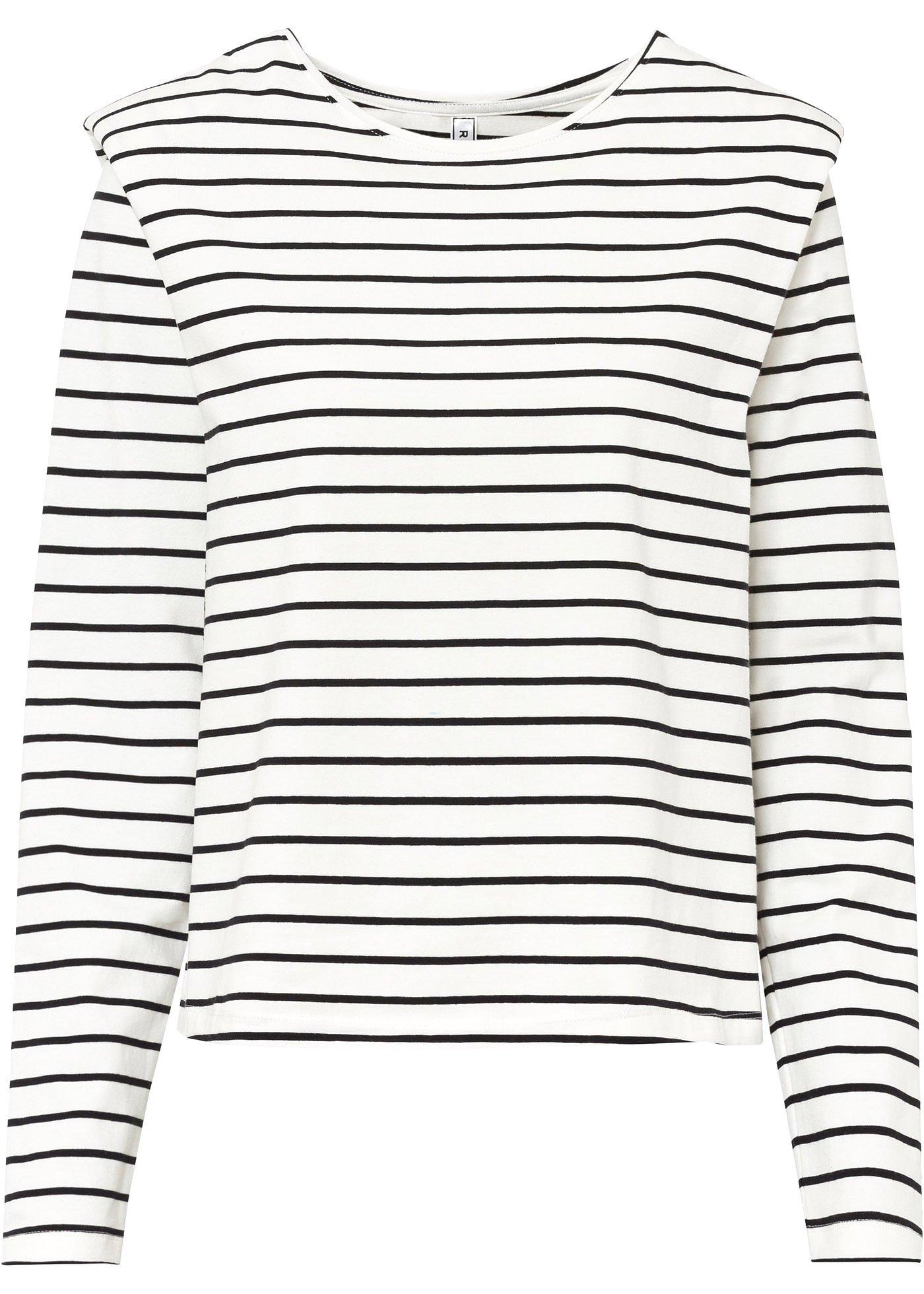 T-shirt manches longues avec épaulettes en coton bio