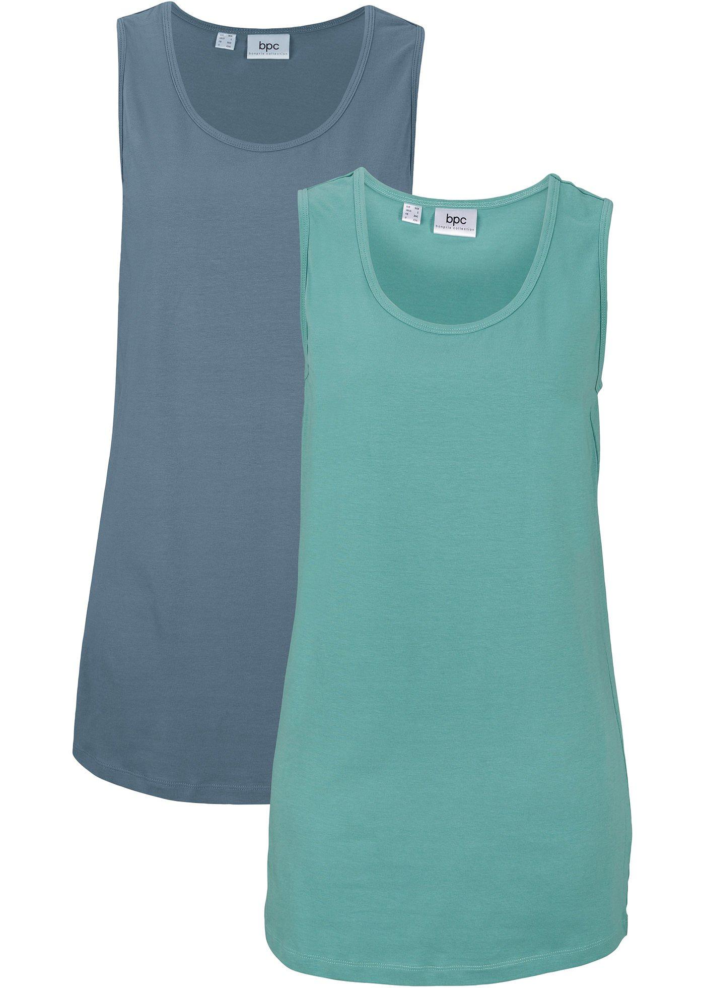 Lot de 2 tops coton longs basiques