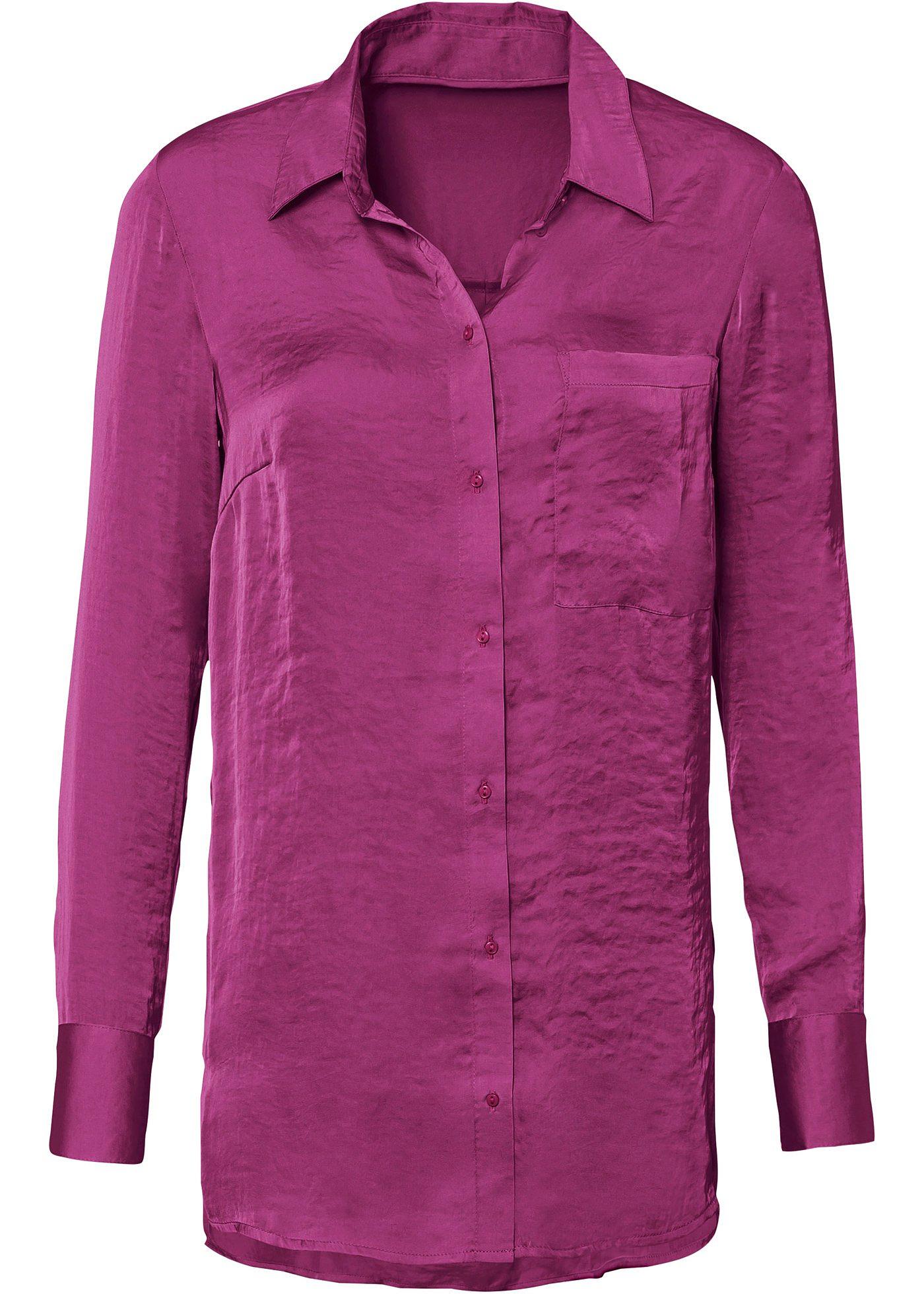 Chemisier long en satin avec polyester recyclé