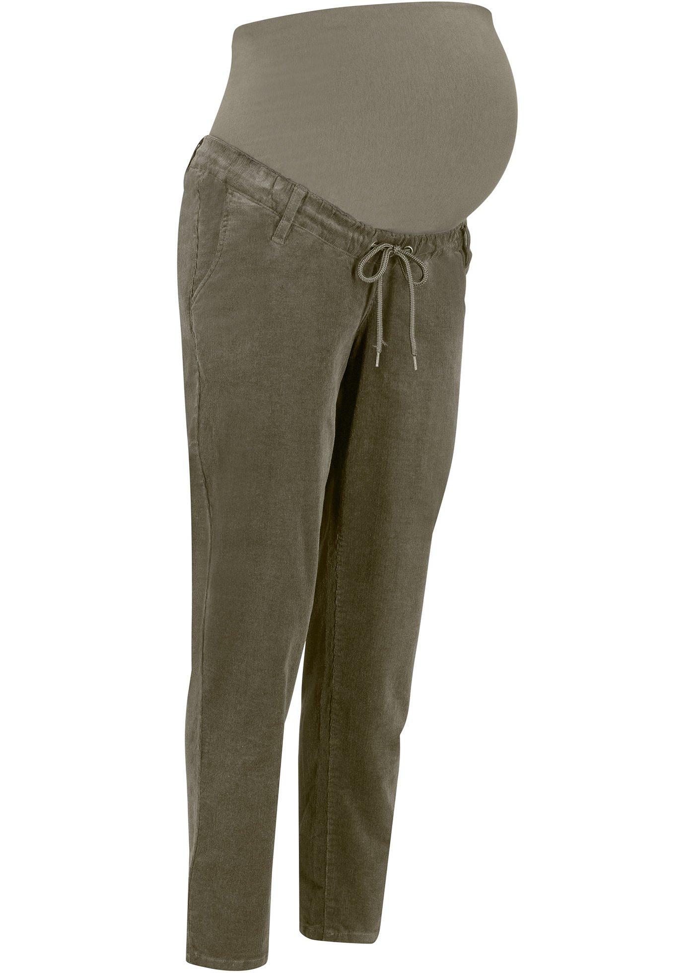 Pantalon de grossesse en velours côtelé, style jogging