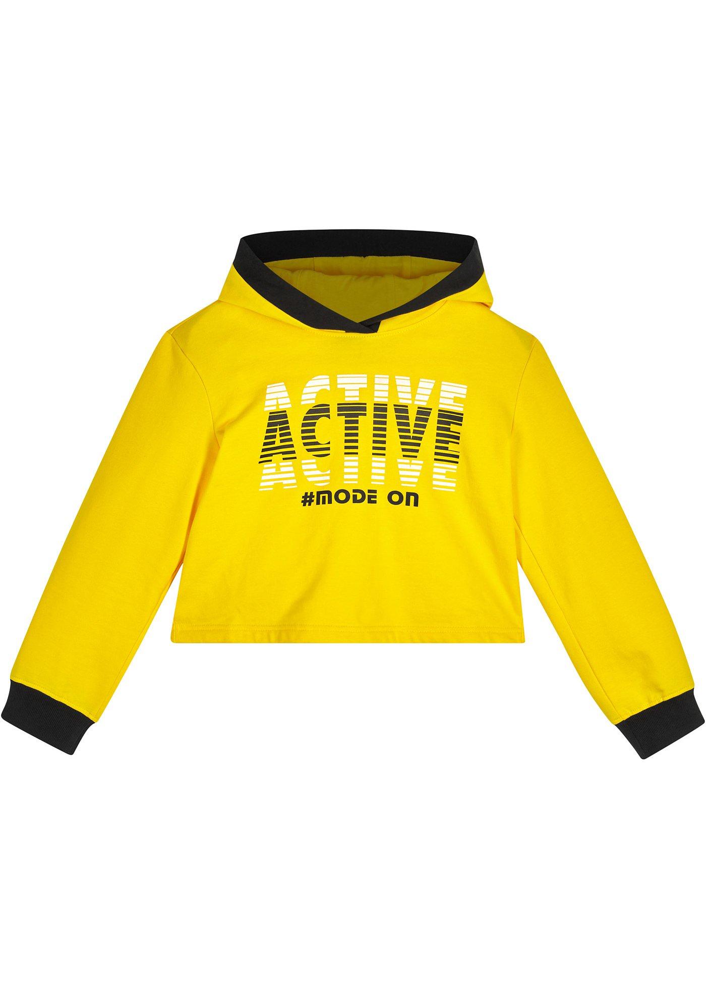 Sweat-shirt cropped à capuche fille