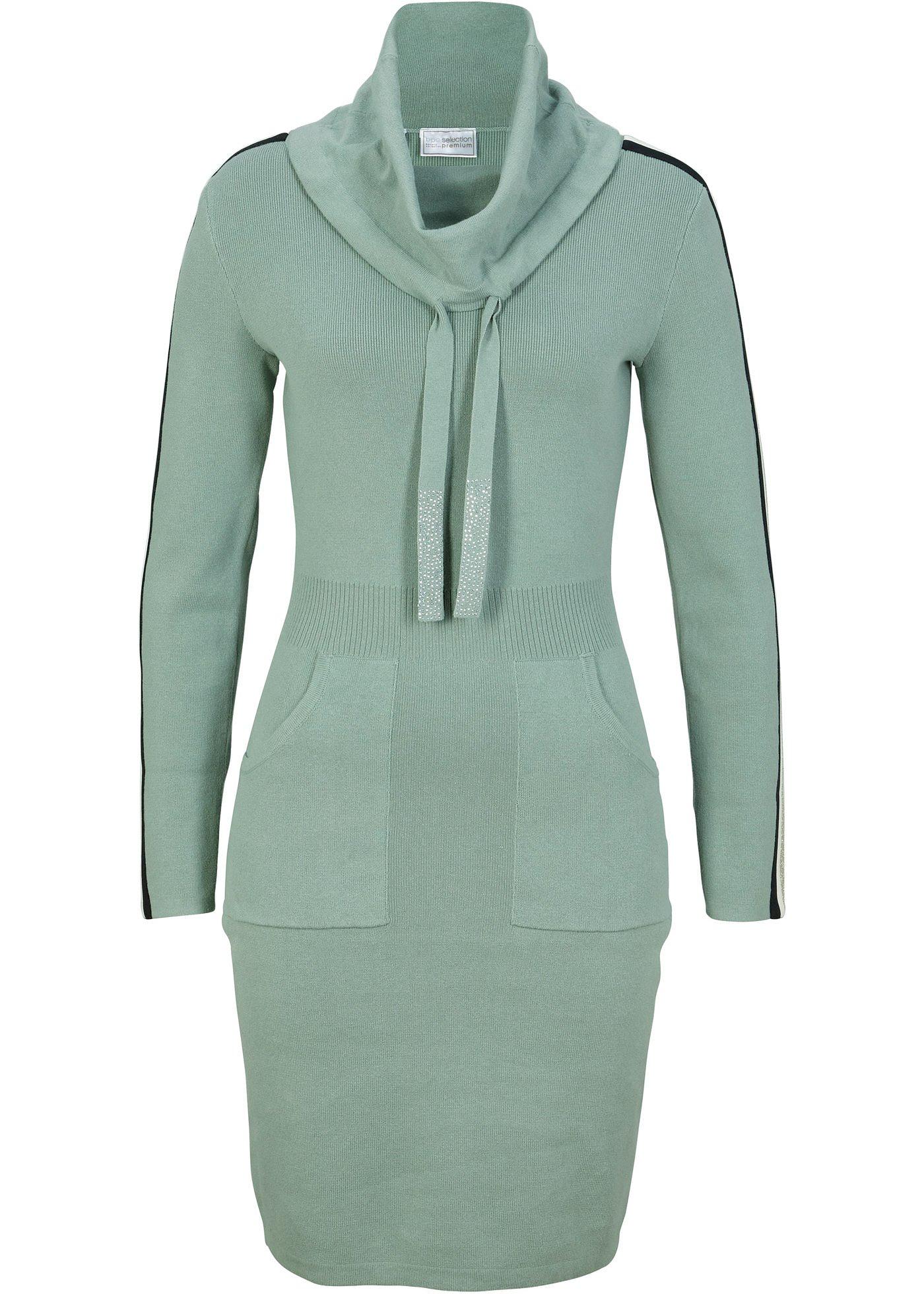 Robe en maille avec viscose durable et détail brillant