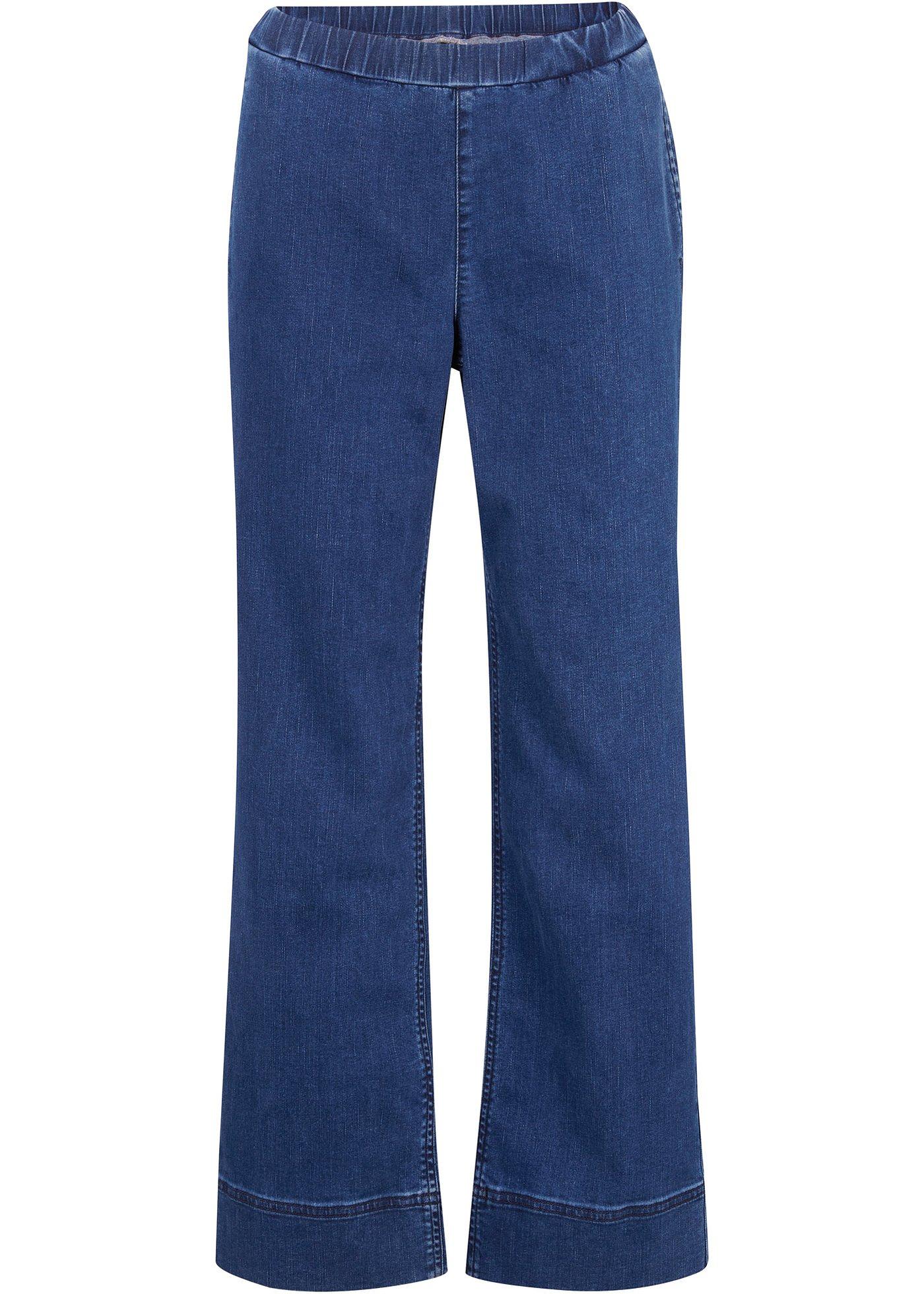 Jean avec taille confortable et surpiqure à la base