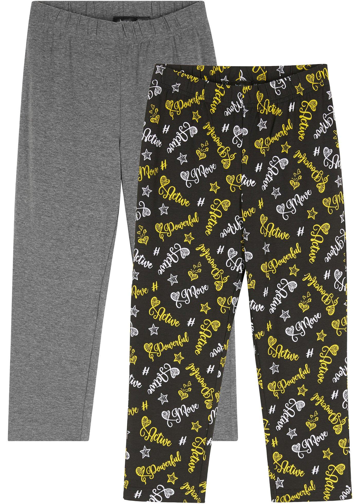 Lot de 2 leggings de sport 3/4 fille