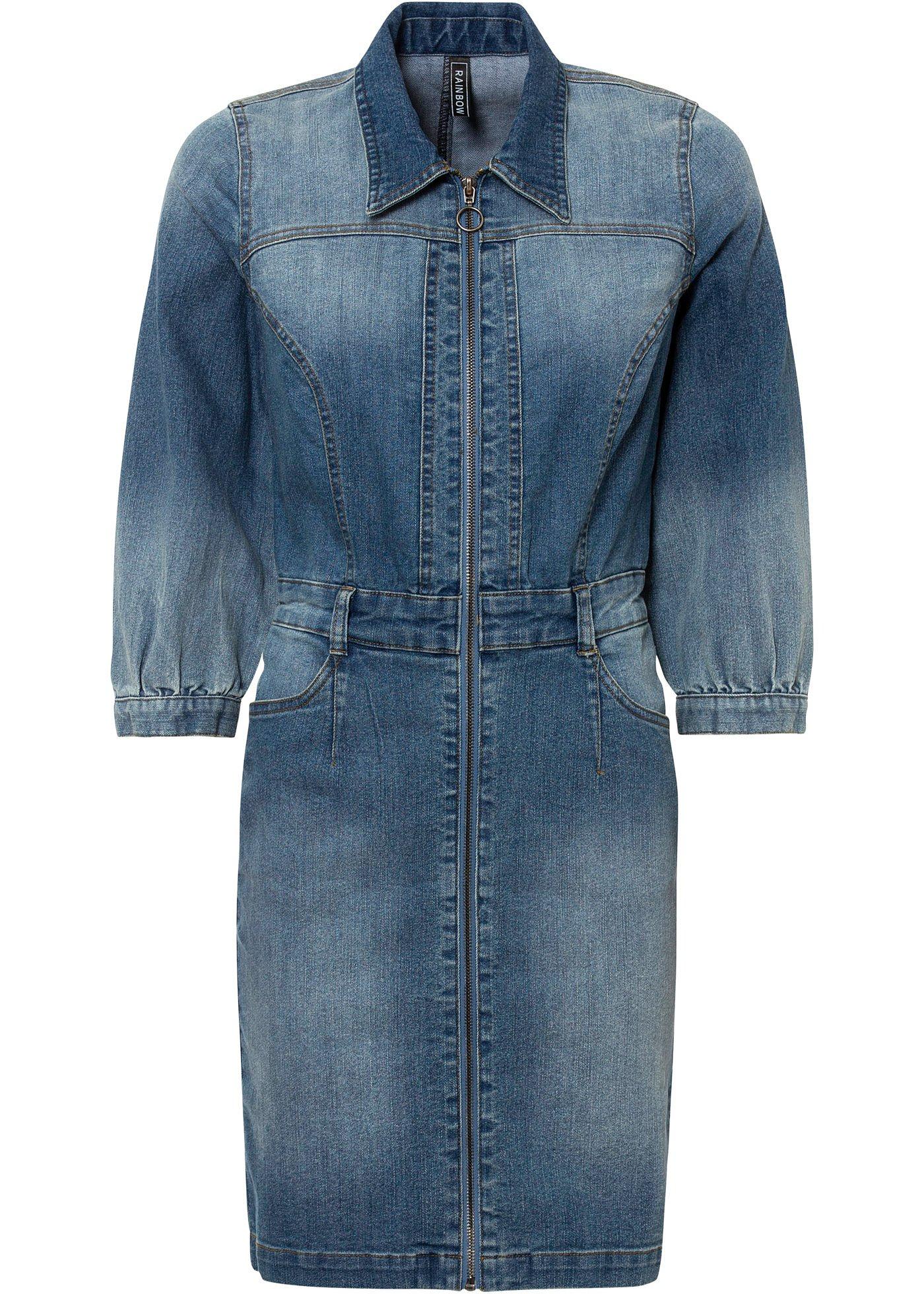 Robe en jean zippée