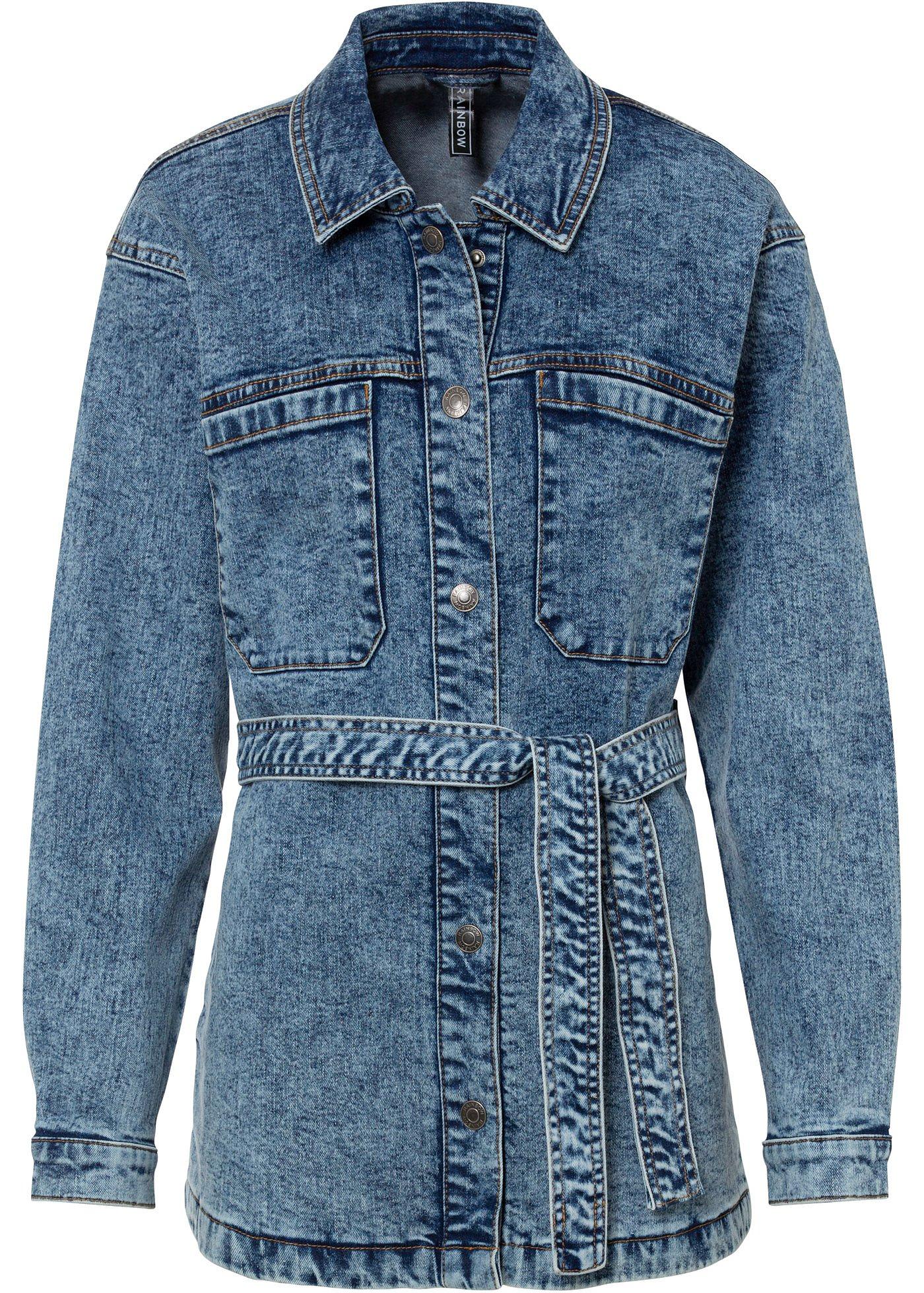 Veste en jean avec ceinture