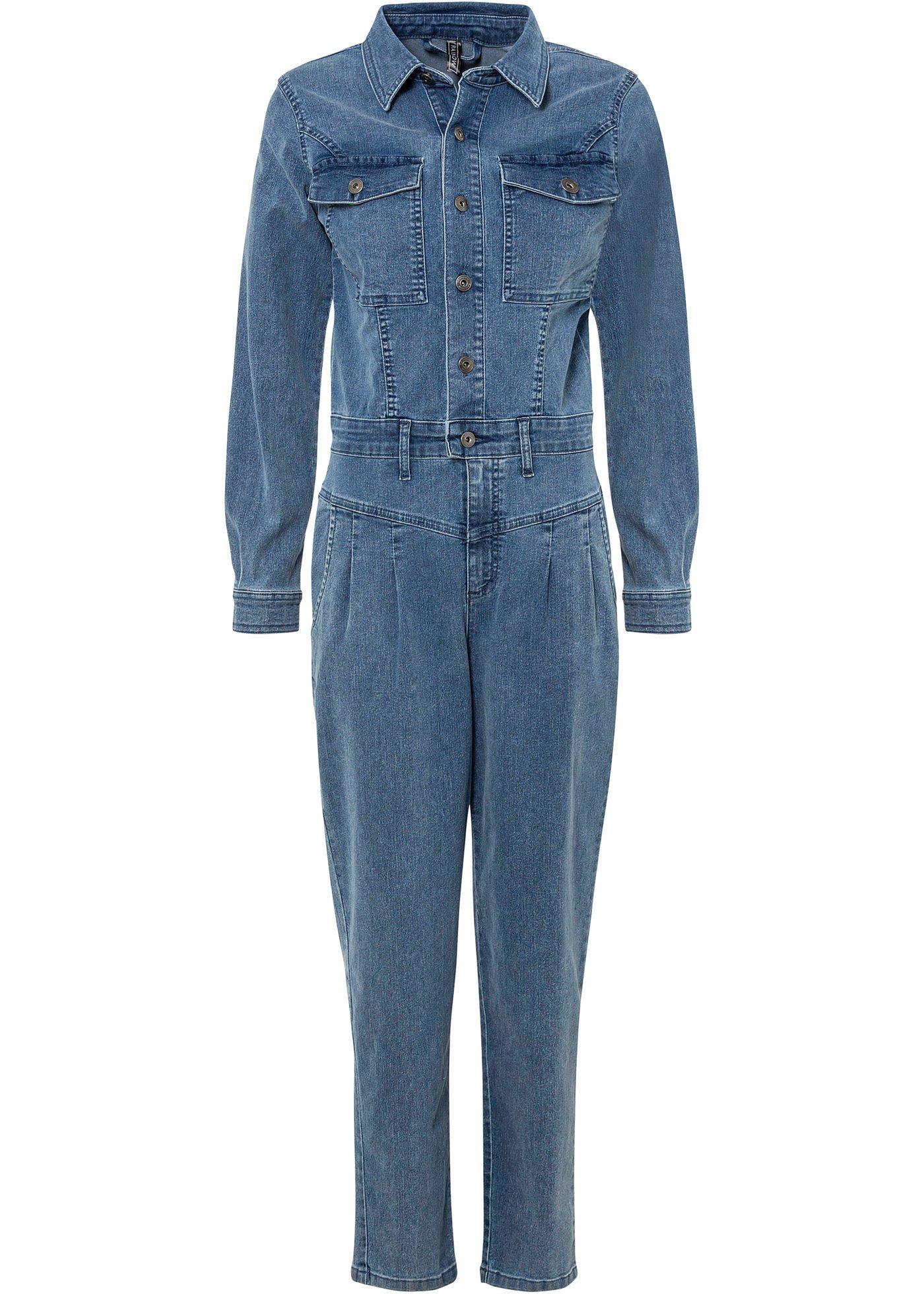 Combinaison en jean style paper bag