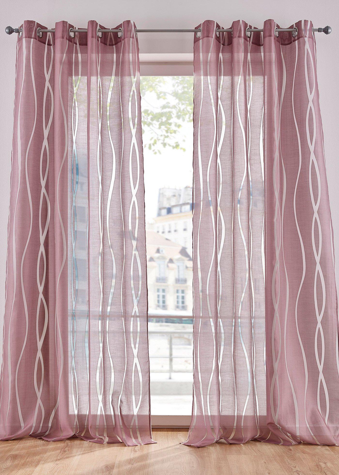 Voilage en dévoré uni (1 pce.)