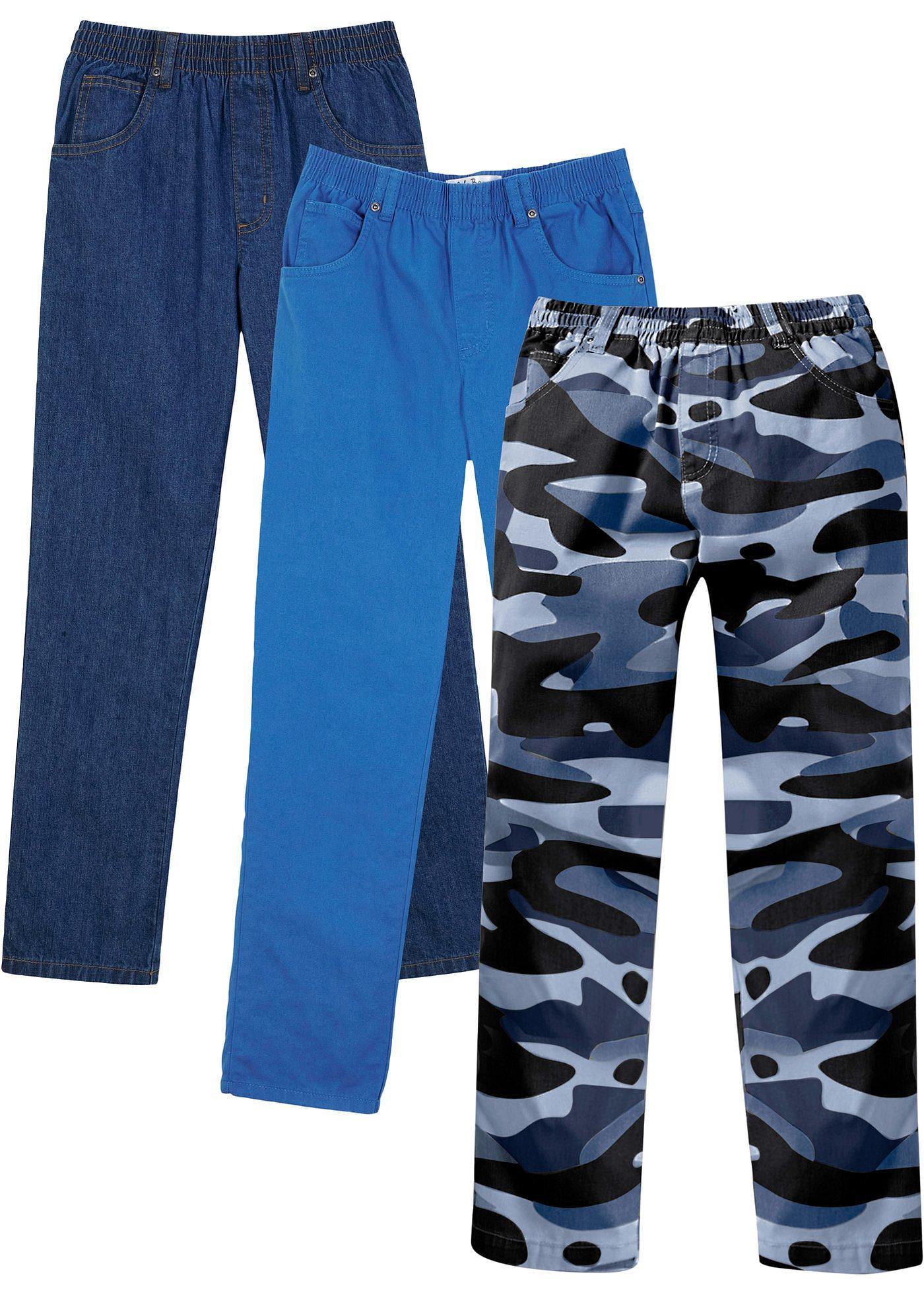 Lot de 3 pantalons garçon à enfiler, Loose Fit