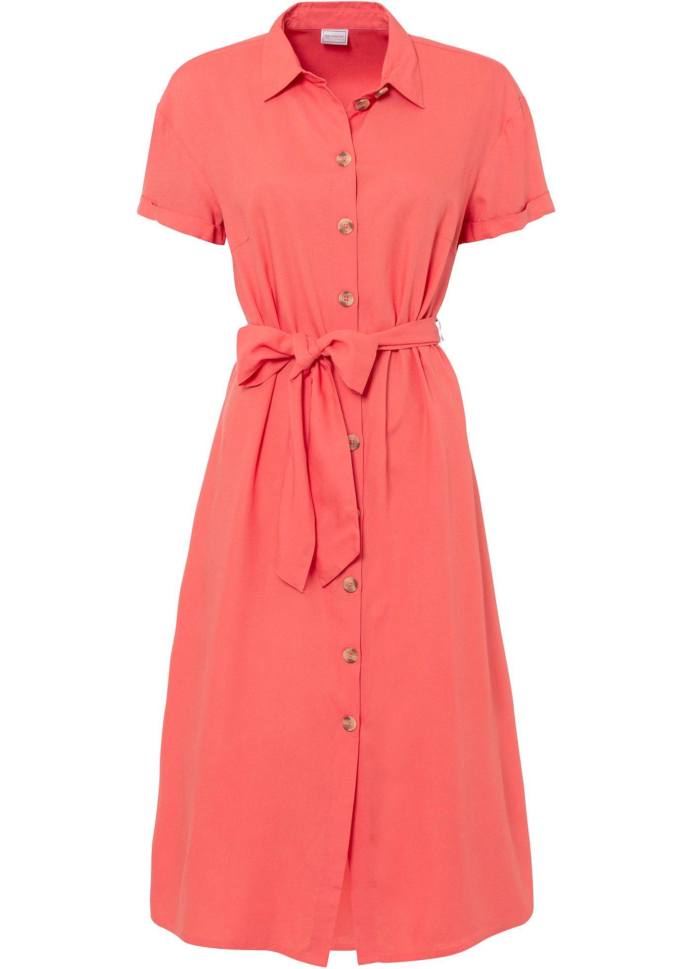 Robe-chemise avec ceinture à nouer