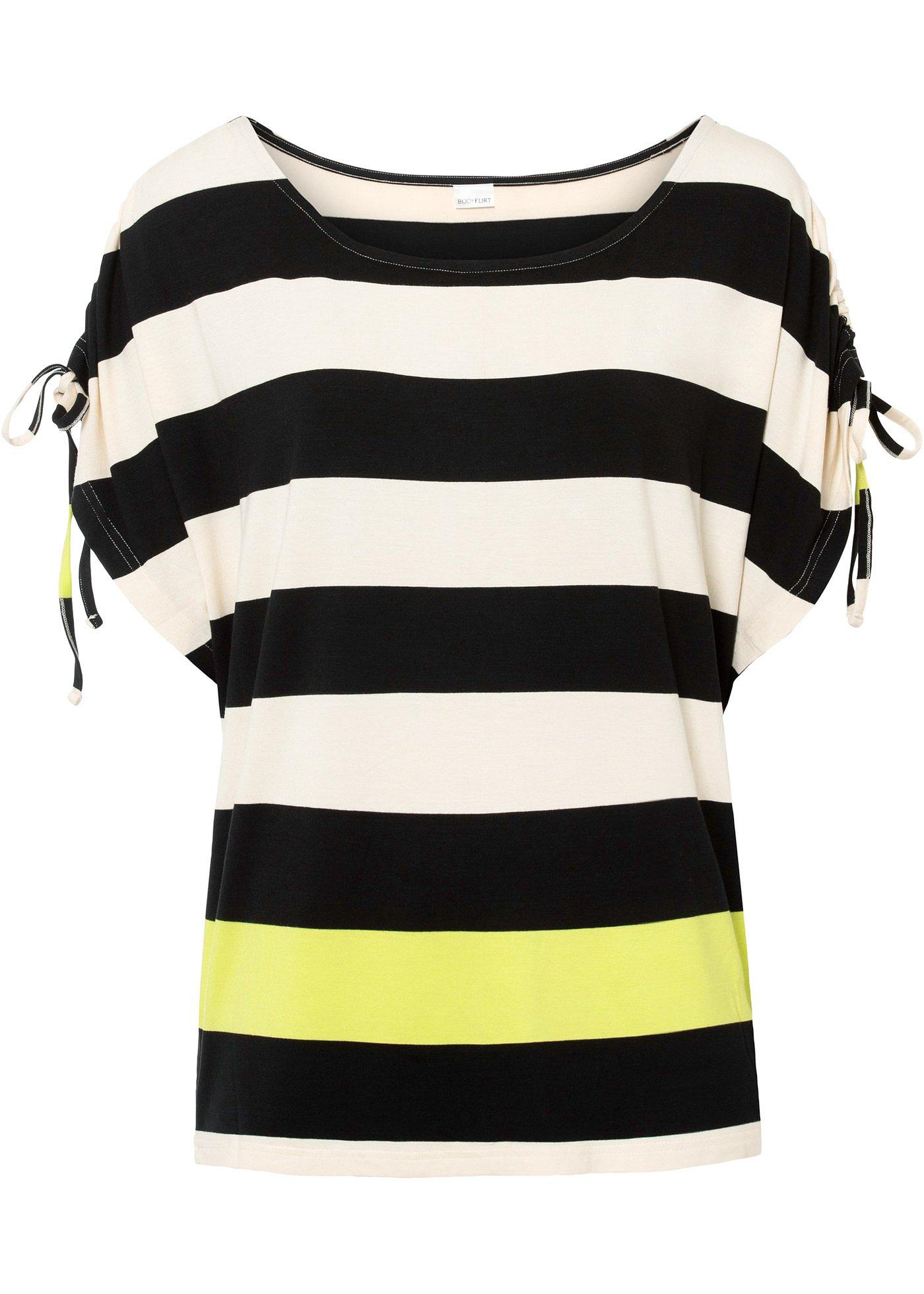 T-shirt manches chauve-souris à rayures