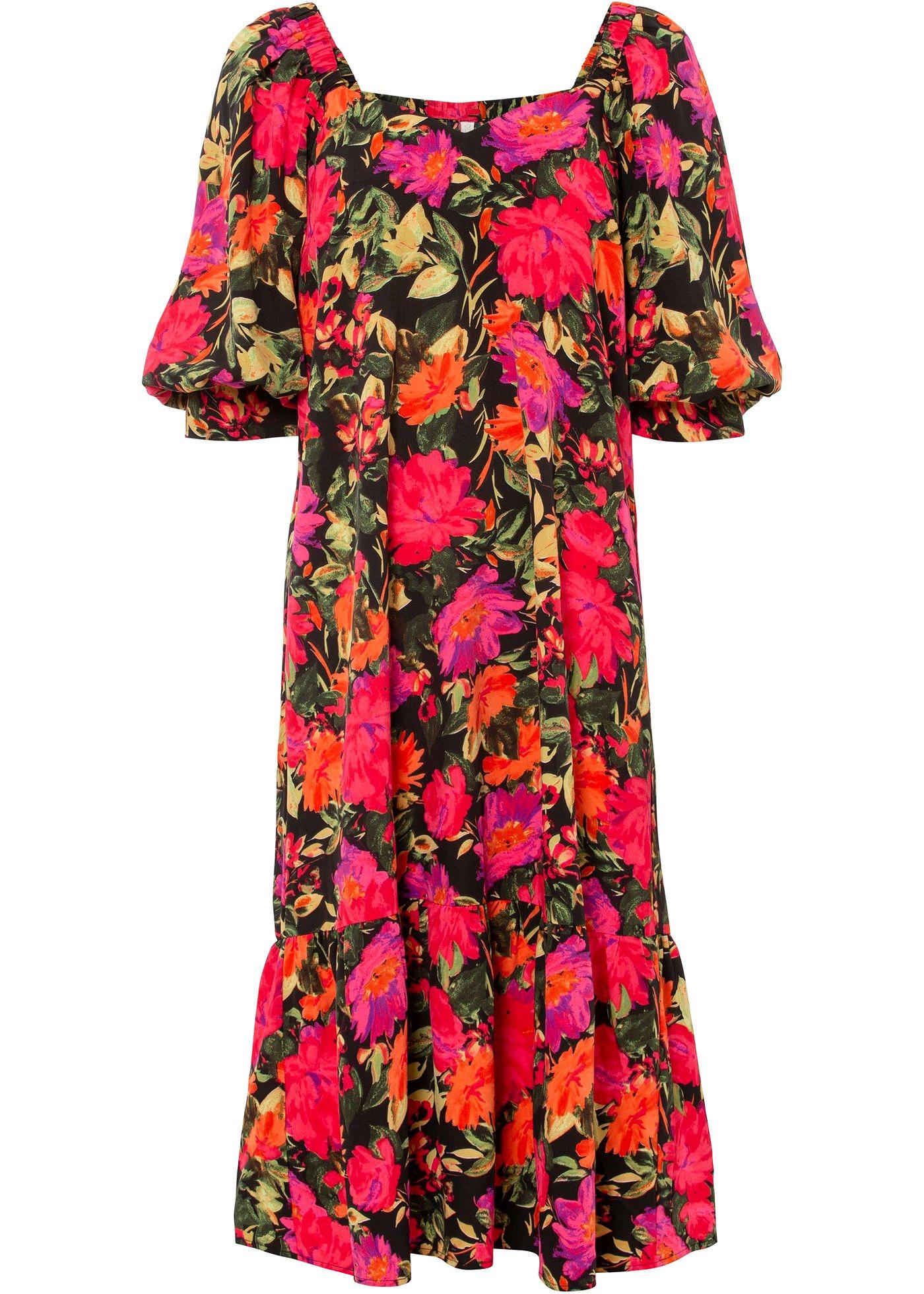 Robe midi avec patte de boutonnage