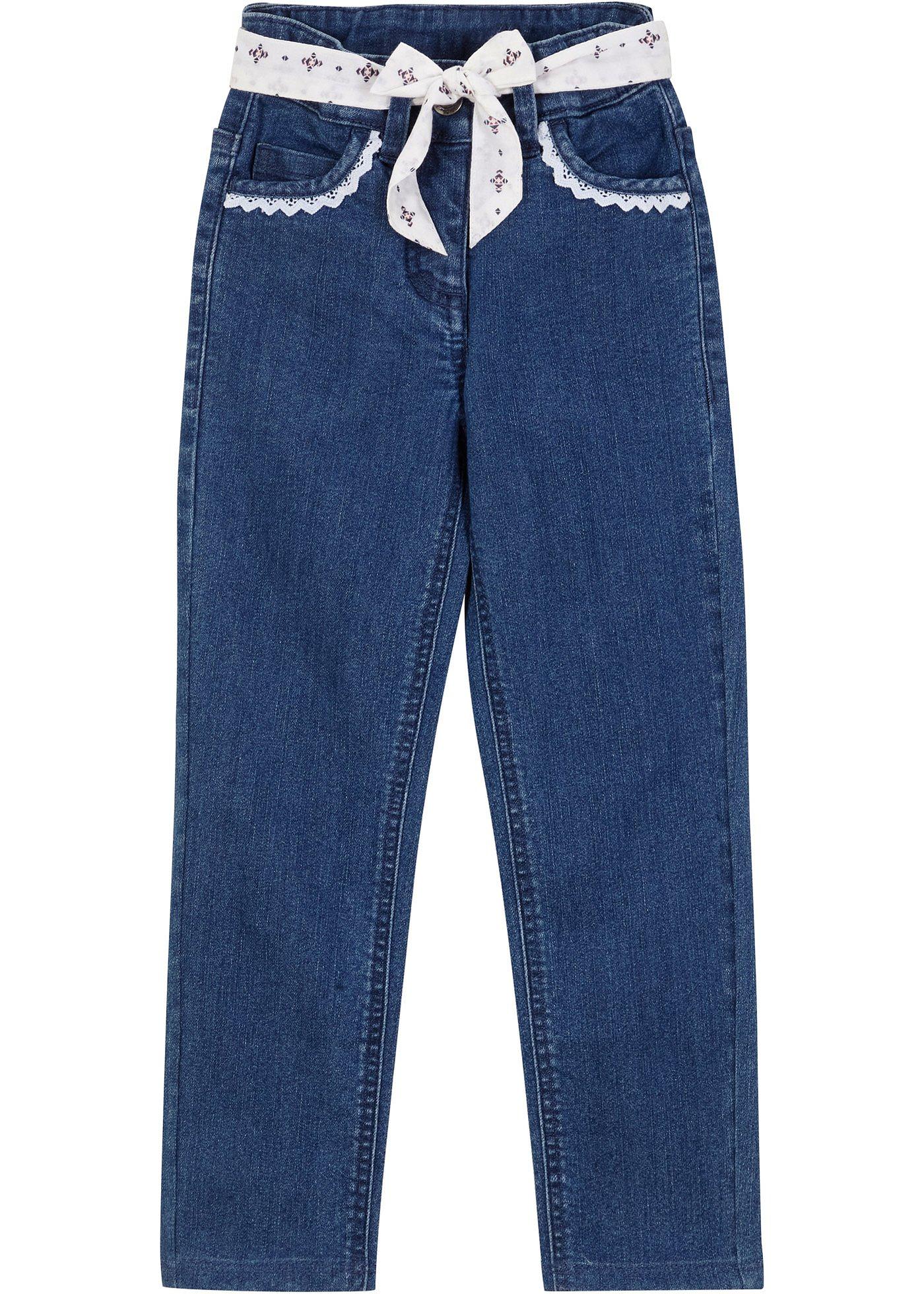 Jean fille avec ceinture