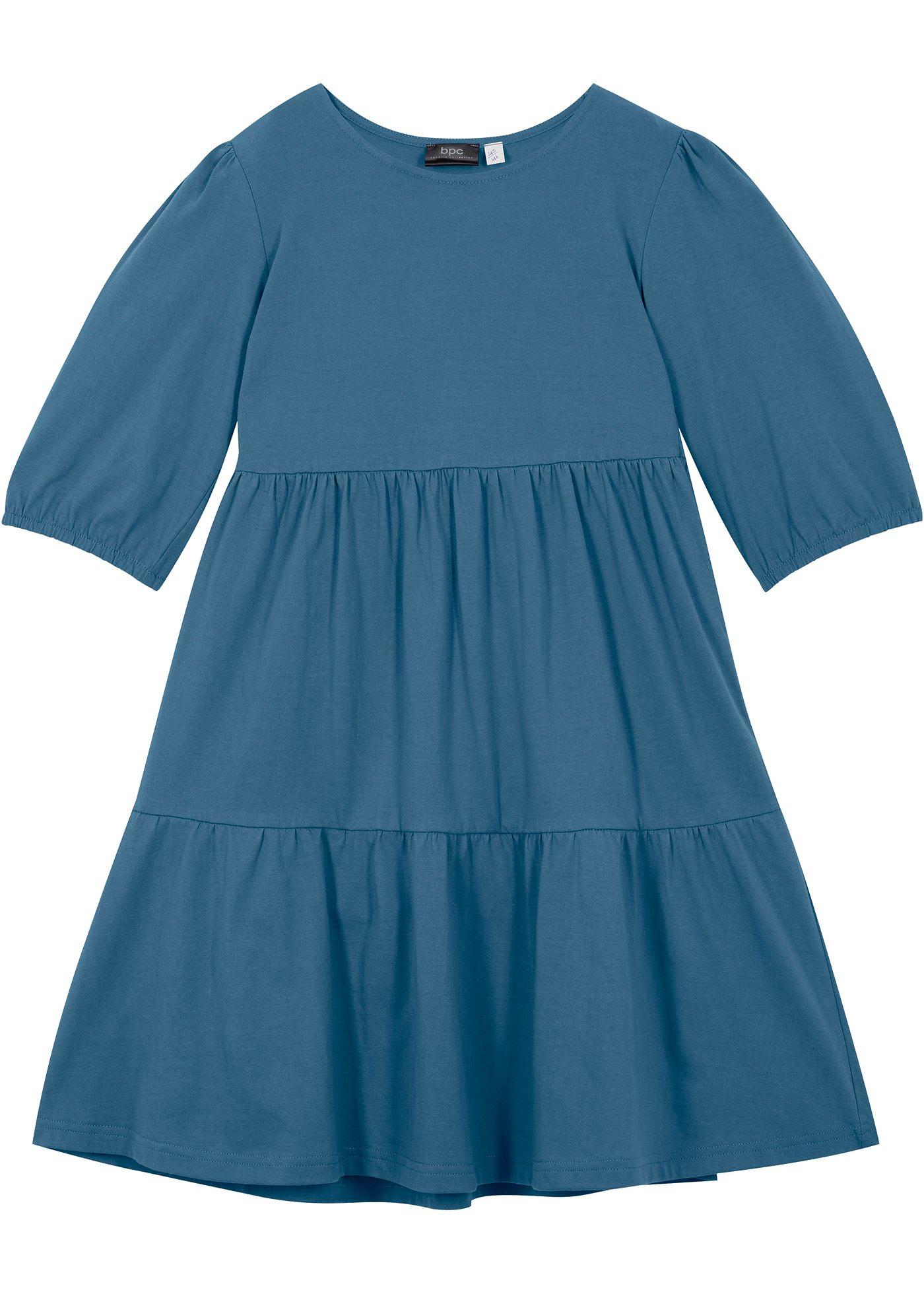 Robe en jersey fille, manches 3/4