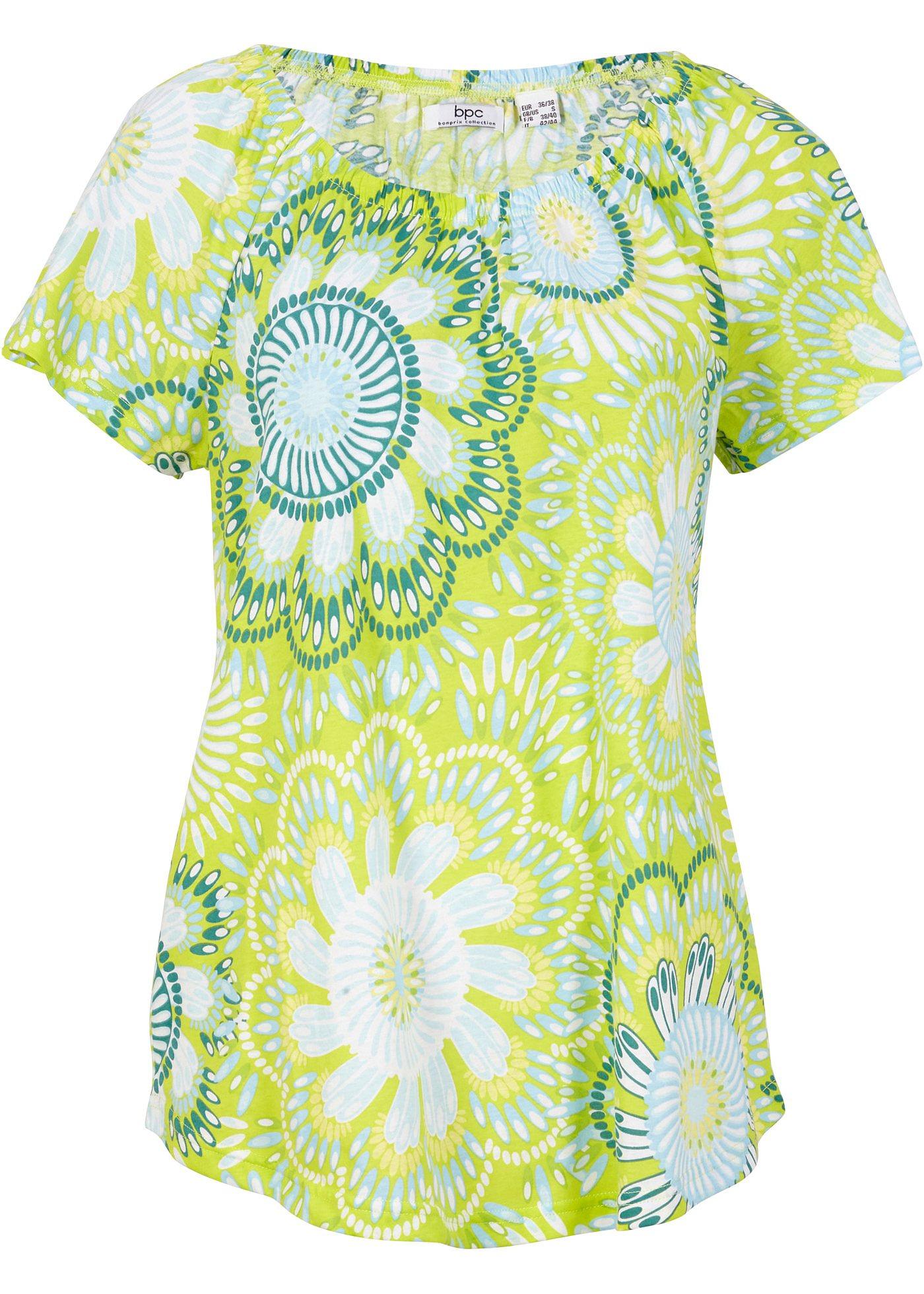 T-shirt coton imprimé, manches courtes