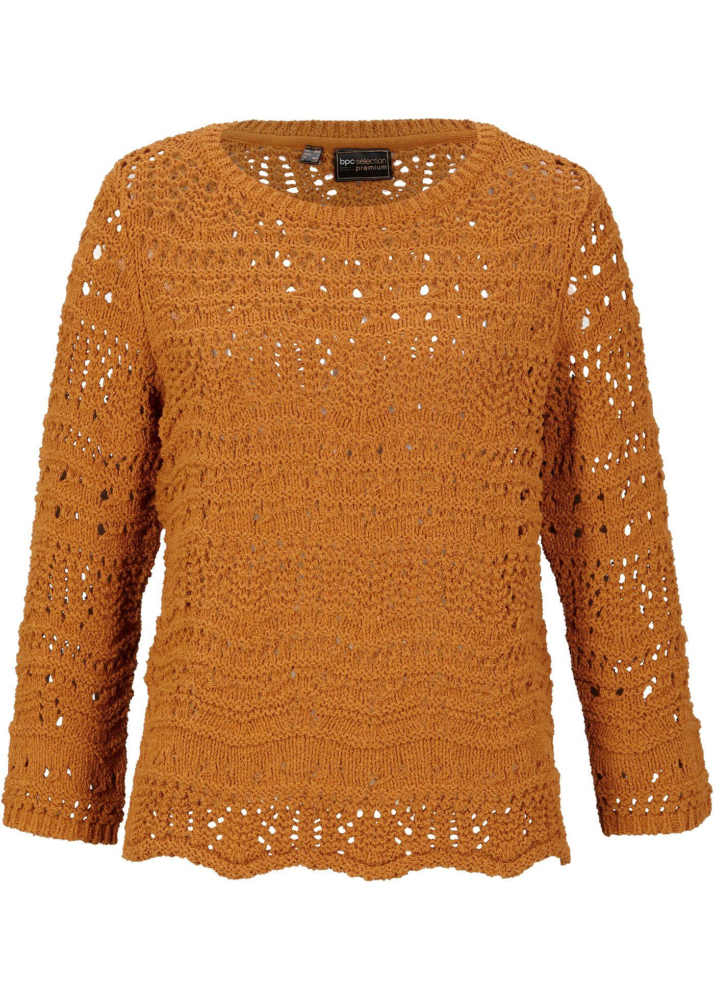 Pull ajouré avec polyester recyclé