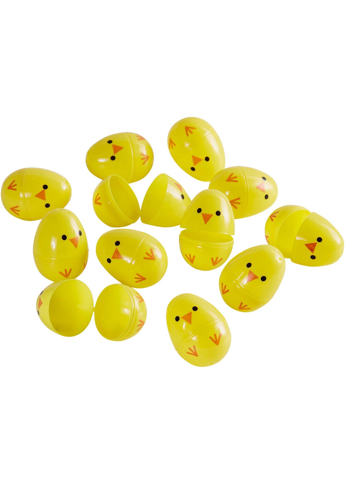 Figurines décoratives œuf en forme de poussin à garnir (Ens. 12 pces.)