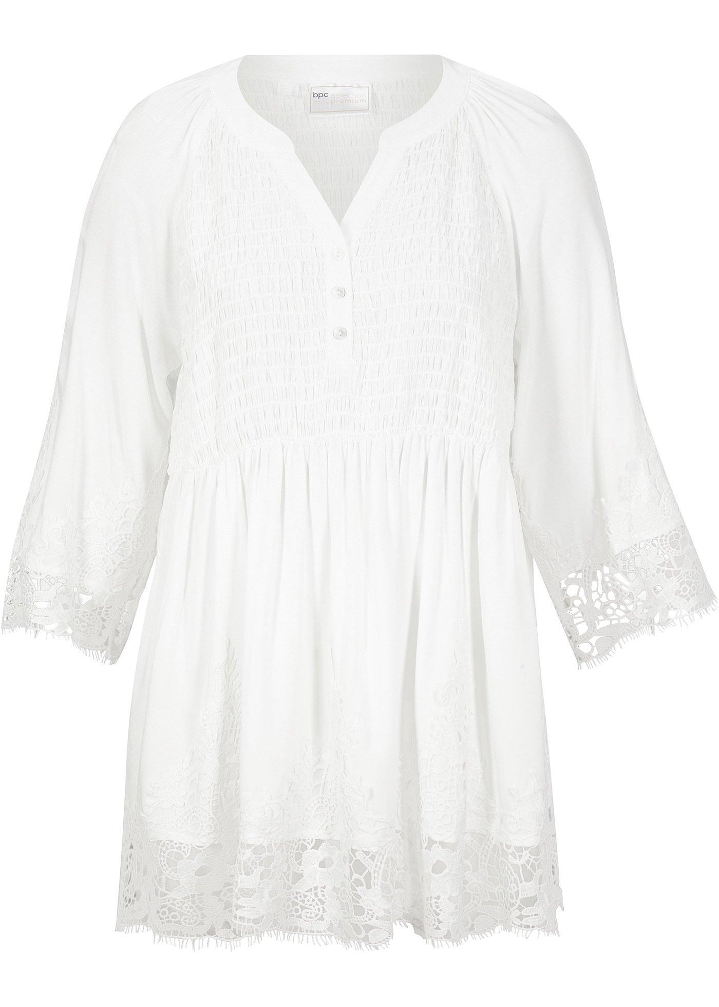 Tunique en viscose à dentelle