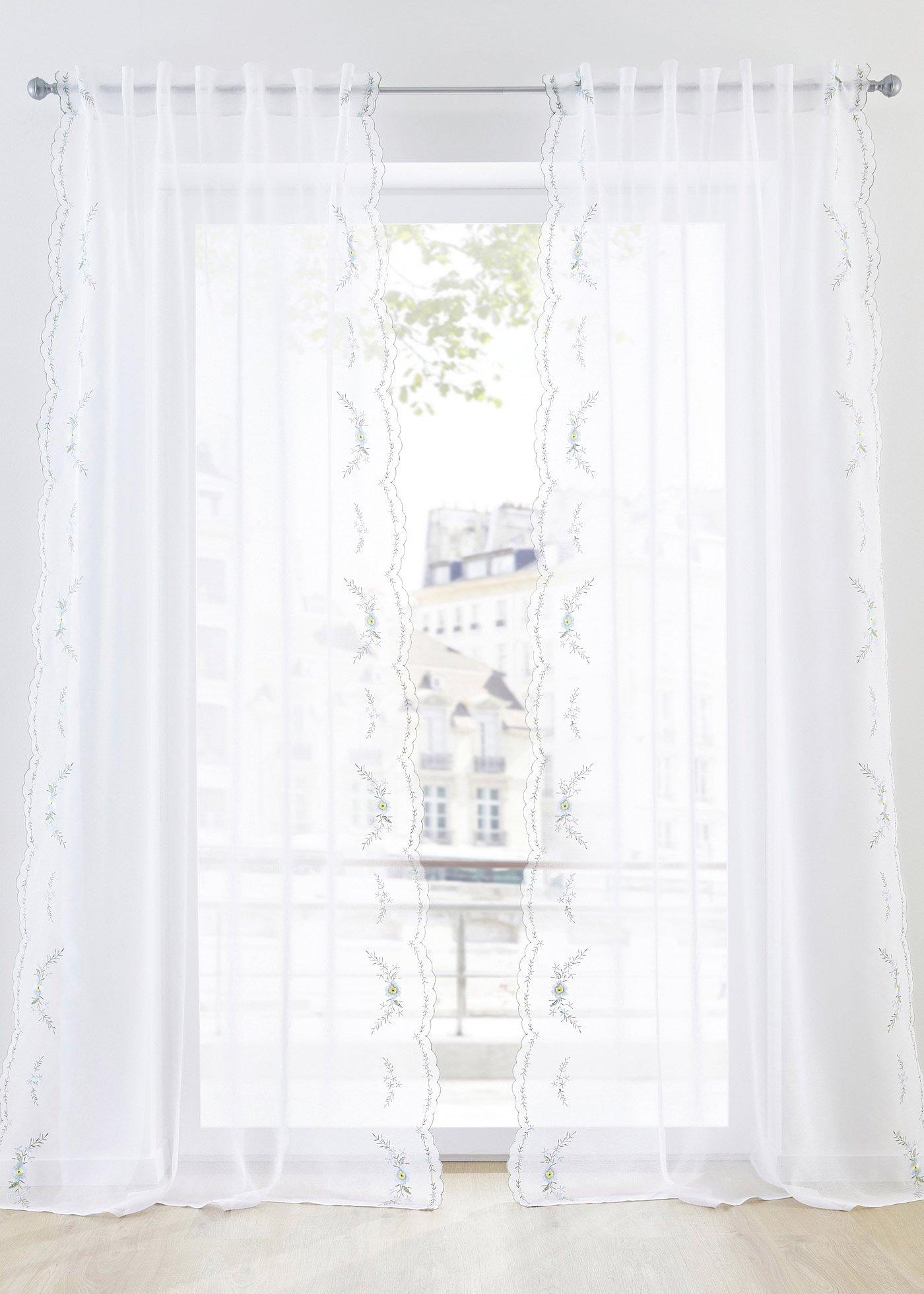 Voilage avec broderie (1 pce.)