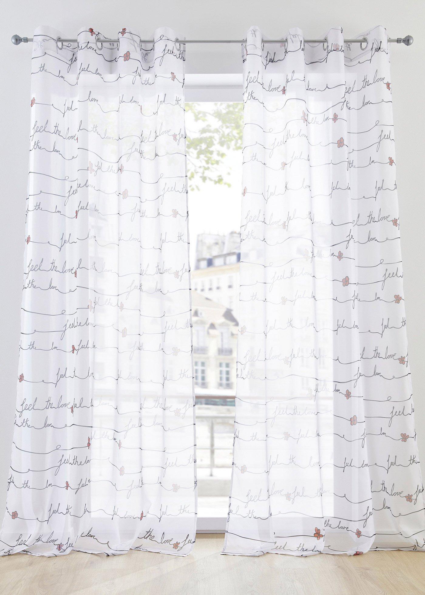 Voilage à imprimé (1 pce.)