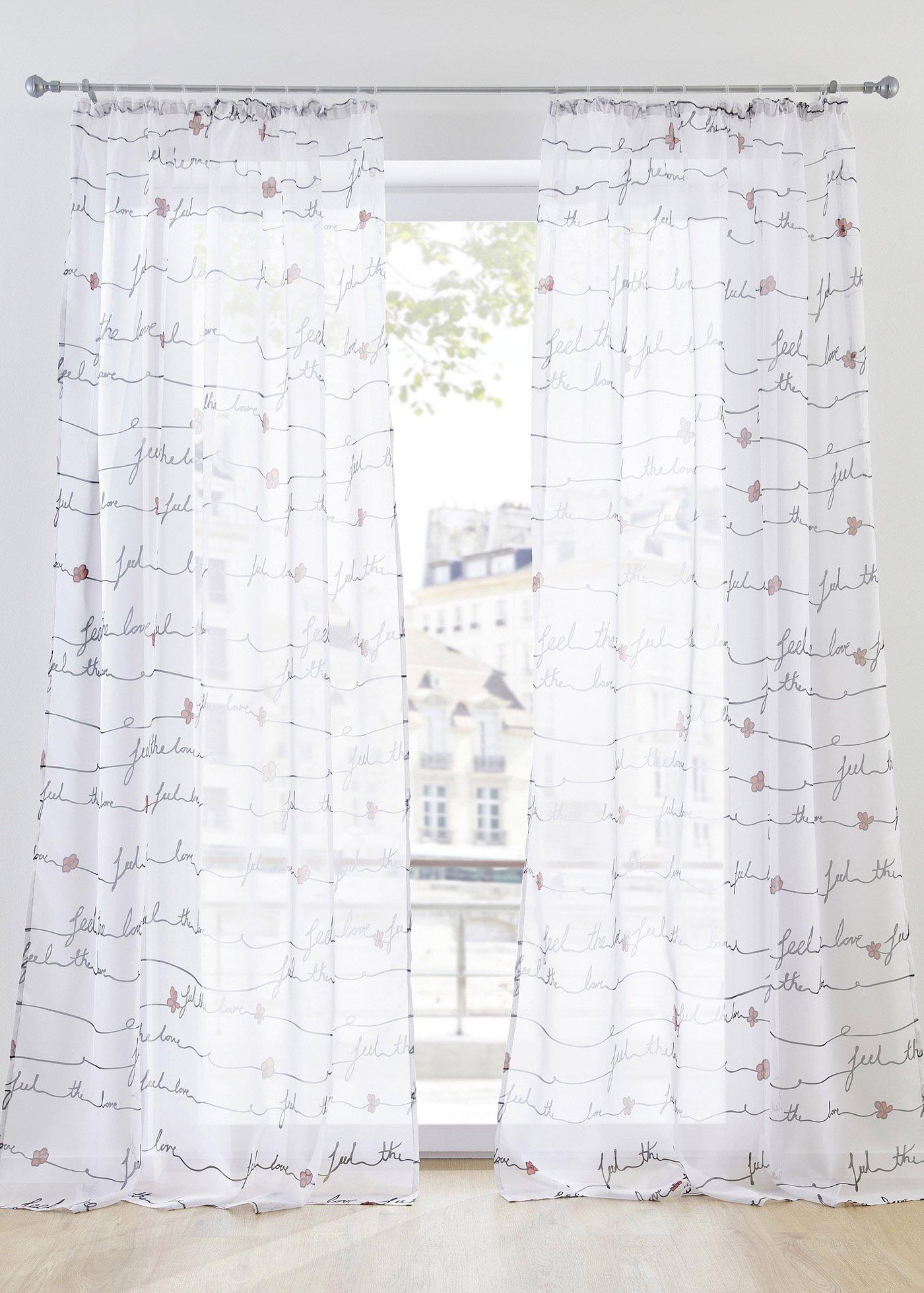 Voilage à imprimé (1 pce.)