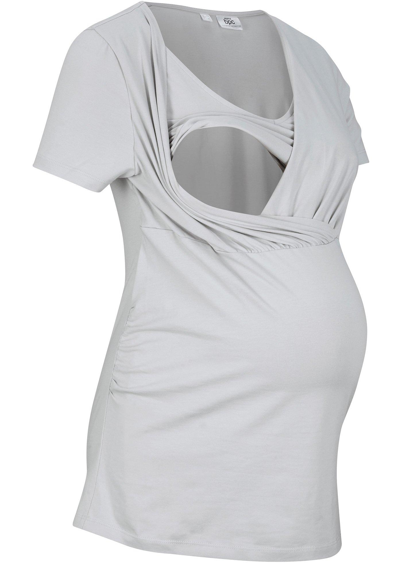 T-shirt de grossesse avec fonction allaitement style cache-cœur