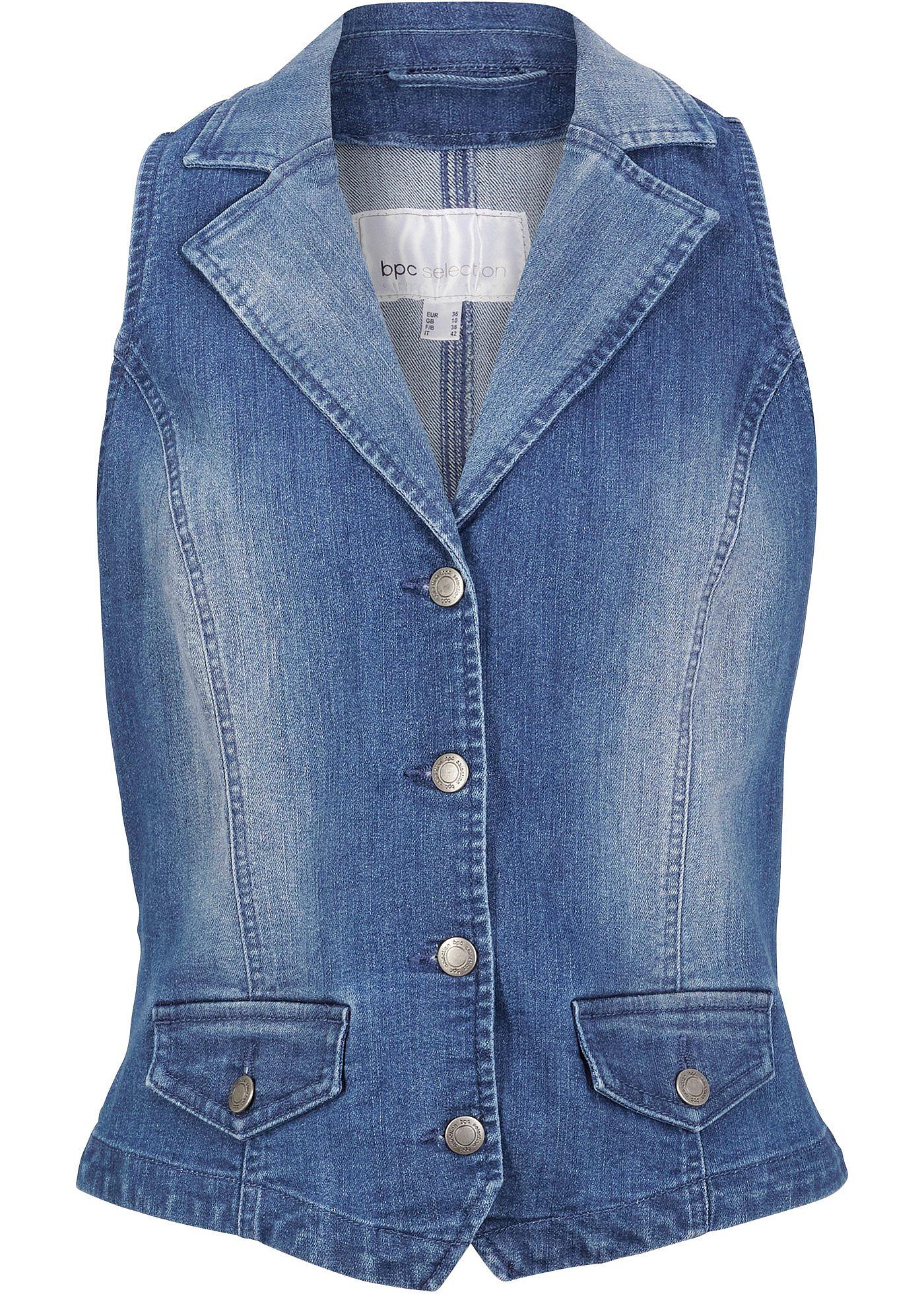 Image de Gilet sans manches en jean extensible