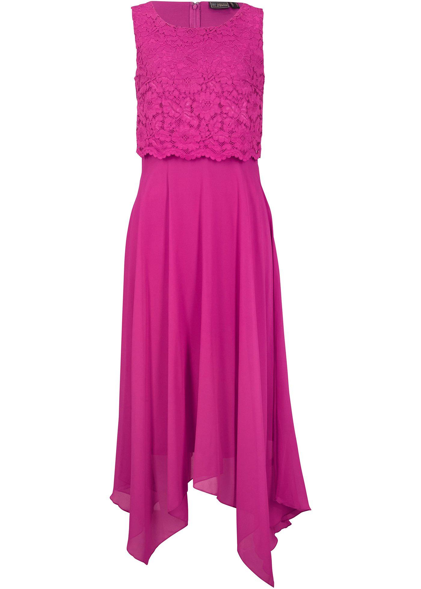 Robe en chiffon avec dentelle Premium