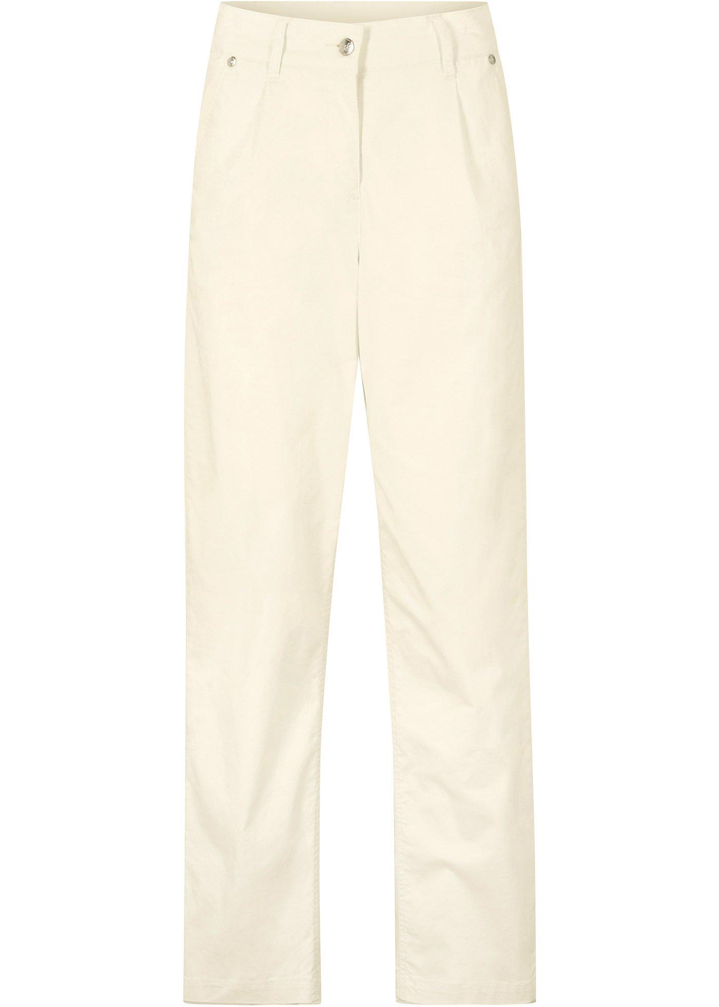 Pantalon coton, coupe décontractée