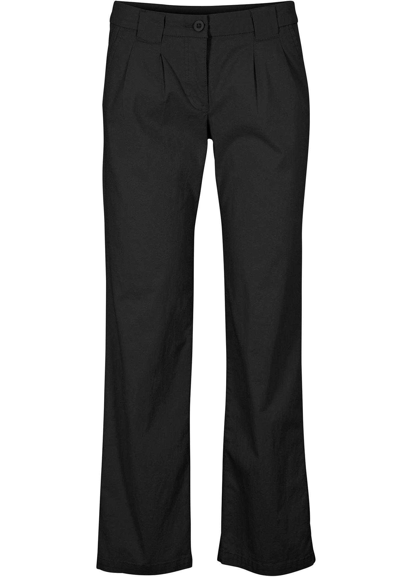 Pantalon chino extensible, jambes larges