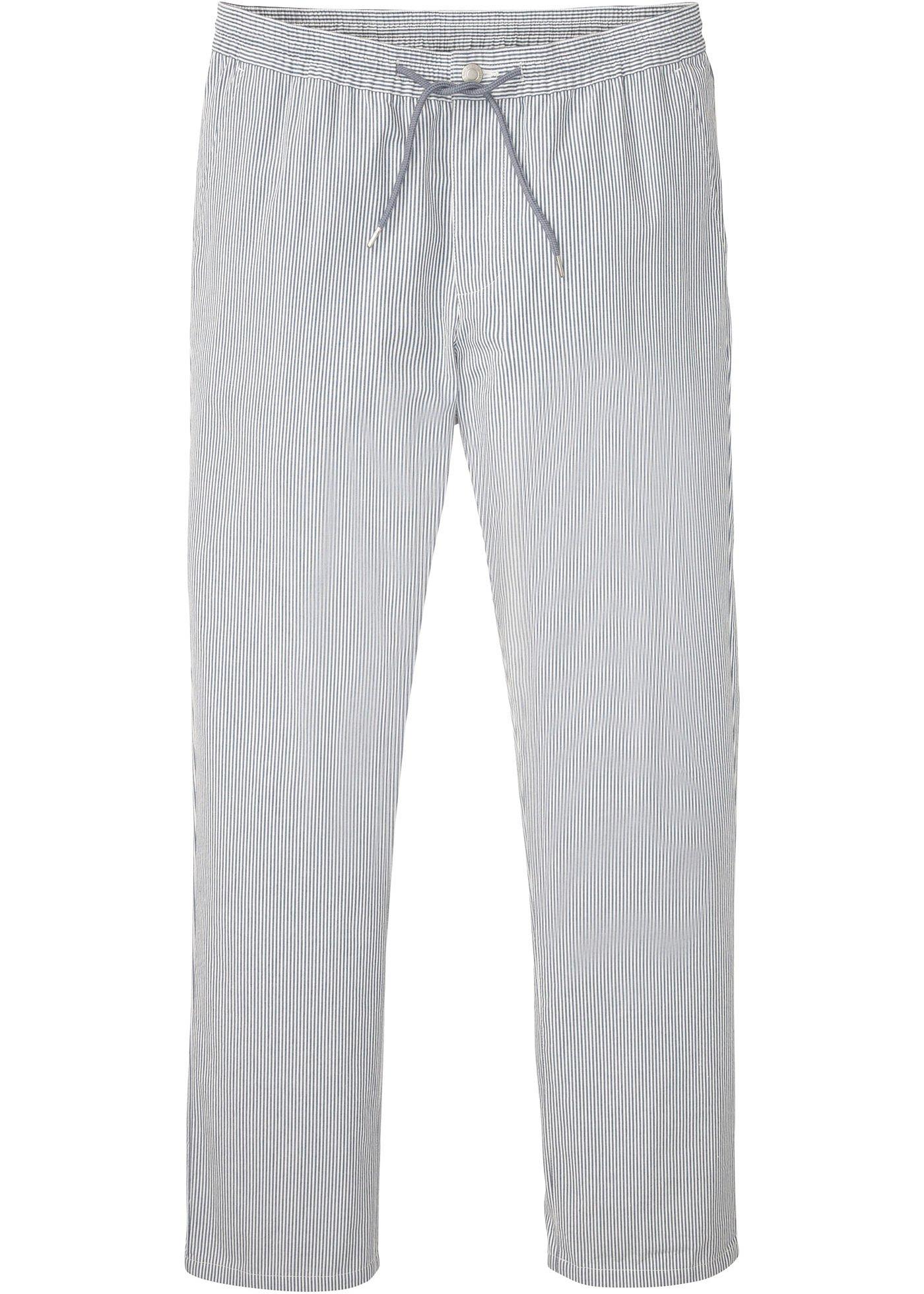 Pantalon à taille extensible en seersucker