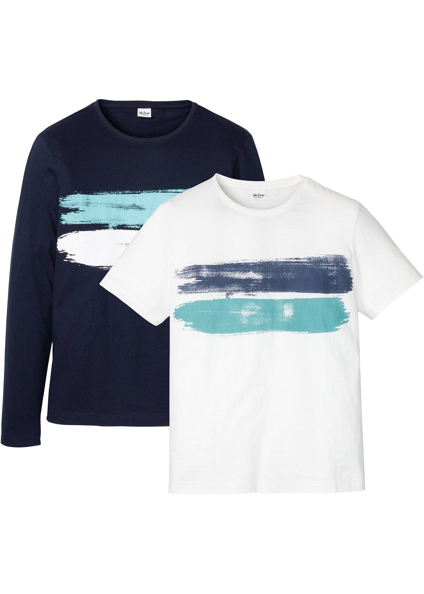 T-shirt et T-shirt manches longues (Ens. 2 pces.)