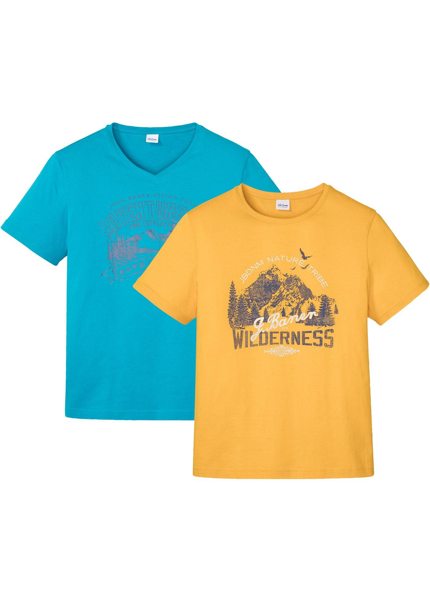 Lot de 2 T-shirts en coton bio doux pour la peau