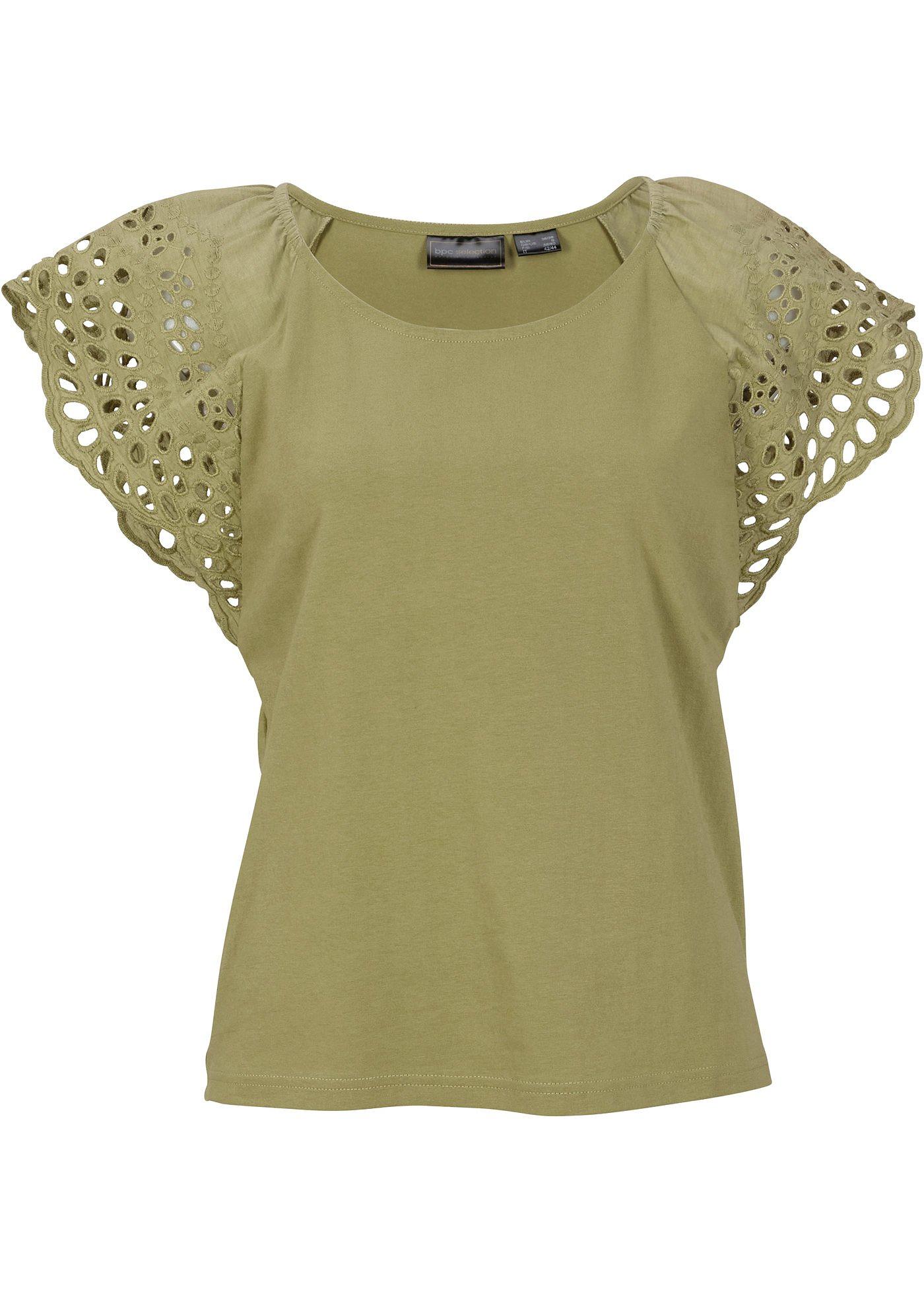 T-shirt à broderie ajourée