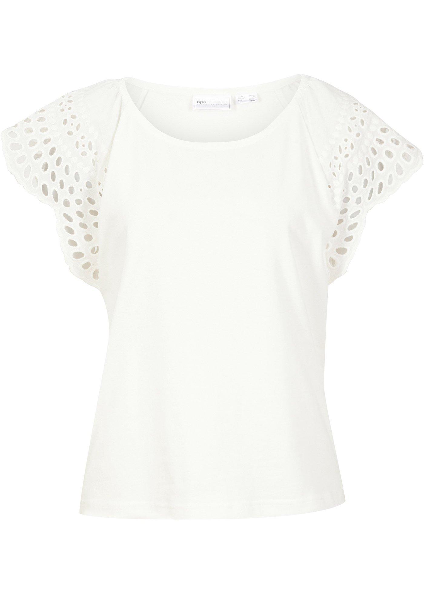 T-shirt à broderie ajourée